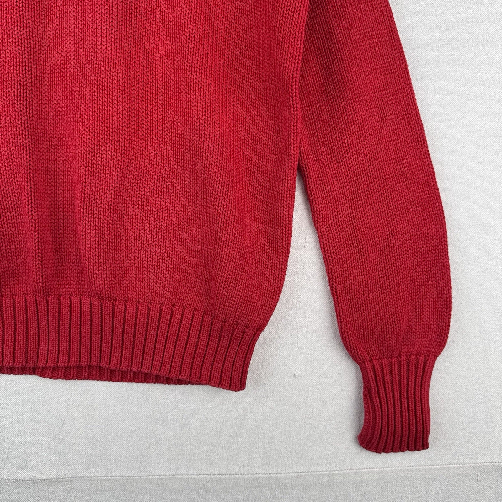 Vintage Ralph Lauren Polo Sport Men’s S 100% Cotton Crewneck Sweater Red