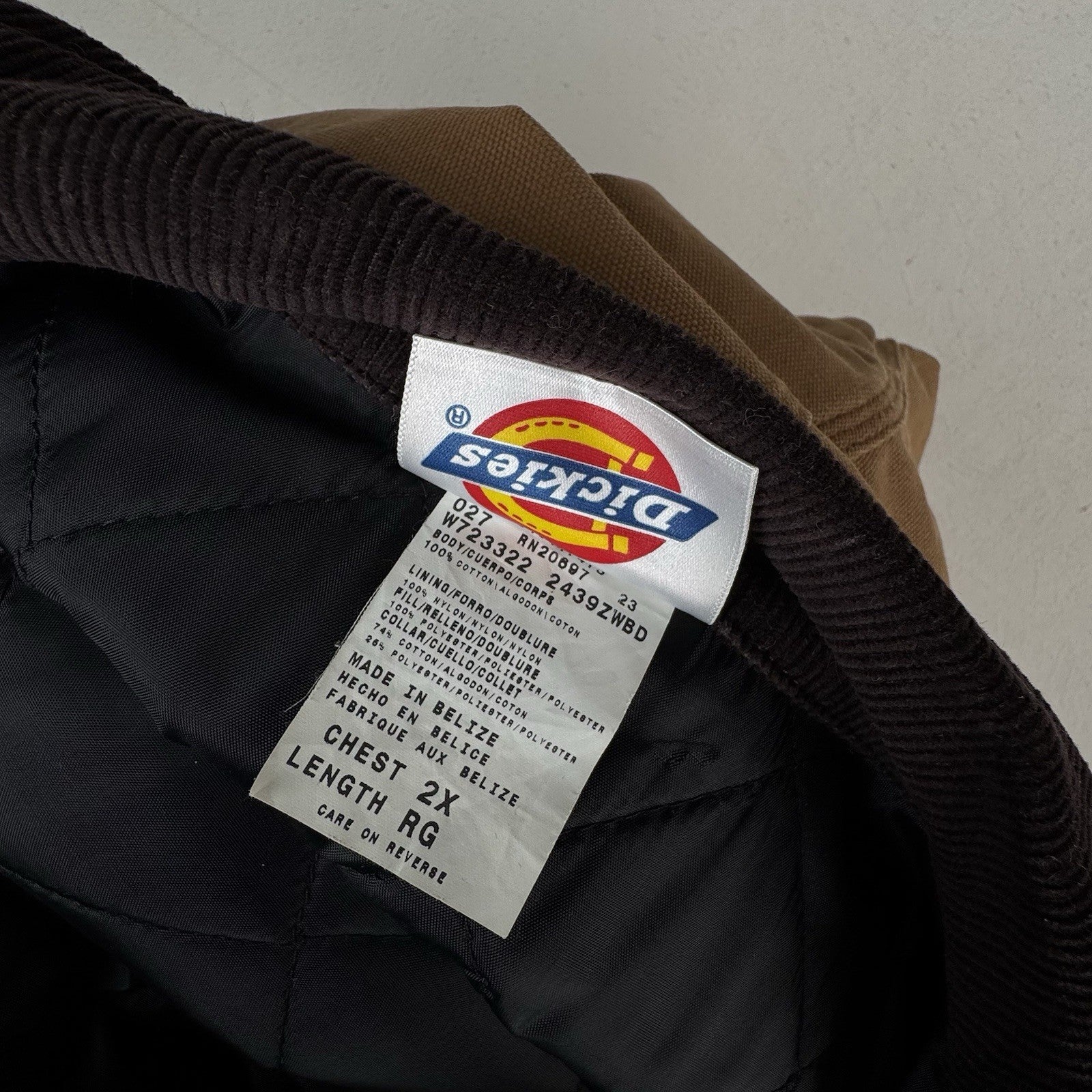 Dickies Premium Insulated Quilted Coverall 2X-RG Brown Duck 42X28