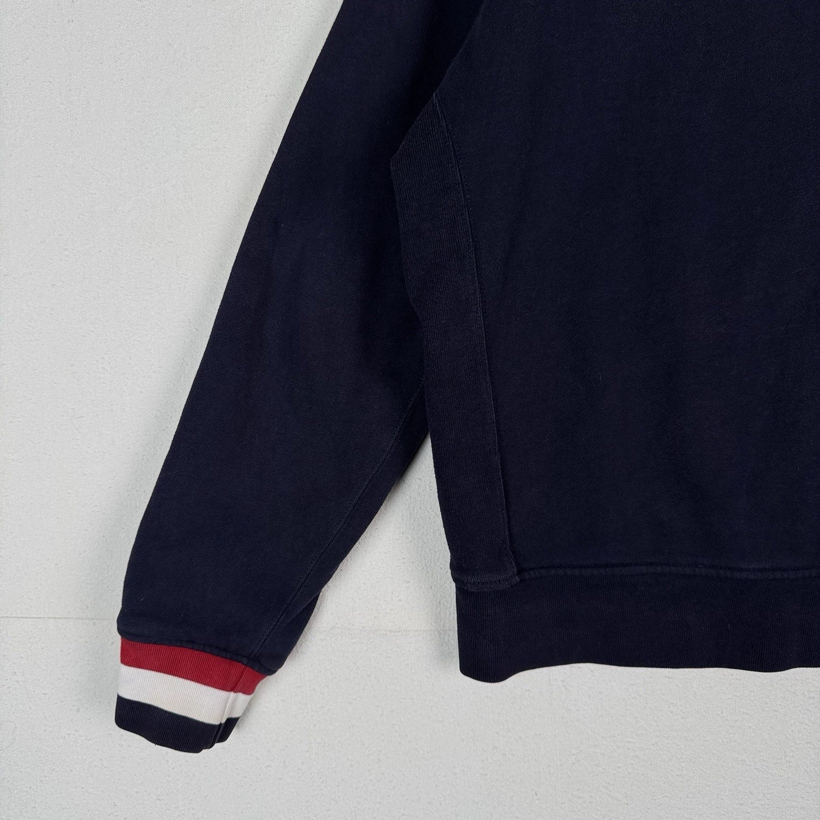 Vtg Polo Ralph Lauren Men L Blue Waffle Lined Track Jacket Heavyweight *Read