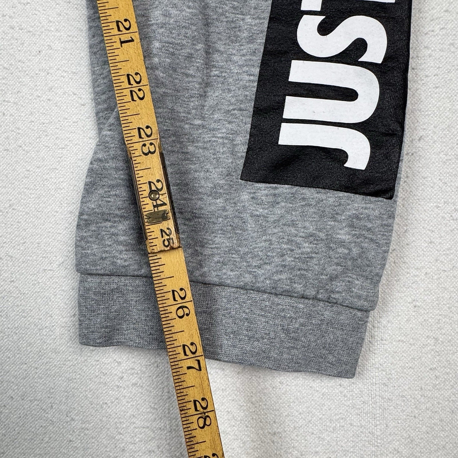 Nike Sportswear Men’s XL Just Do It Fleece Joggers Gray Spellout Sweatpants