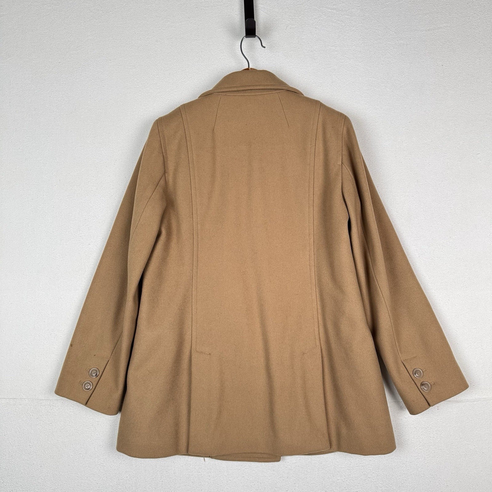 J.Crew Women's Camel Wool Thinsulate Lined Peacoat Large