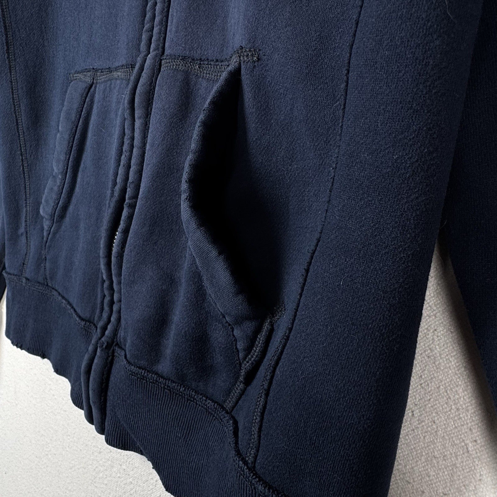 Vintage Abercrombie & Fitch Varsity Zip Up Jacket Mens Large Blue Muscle Fit ‘54