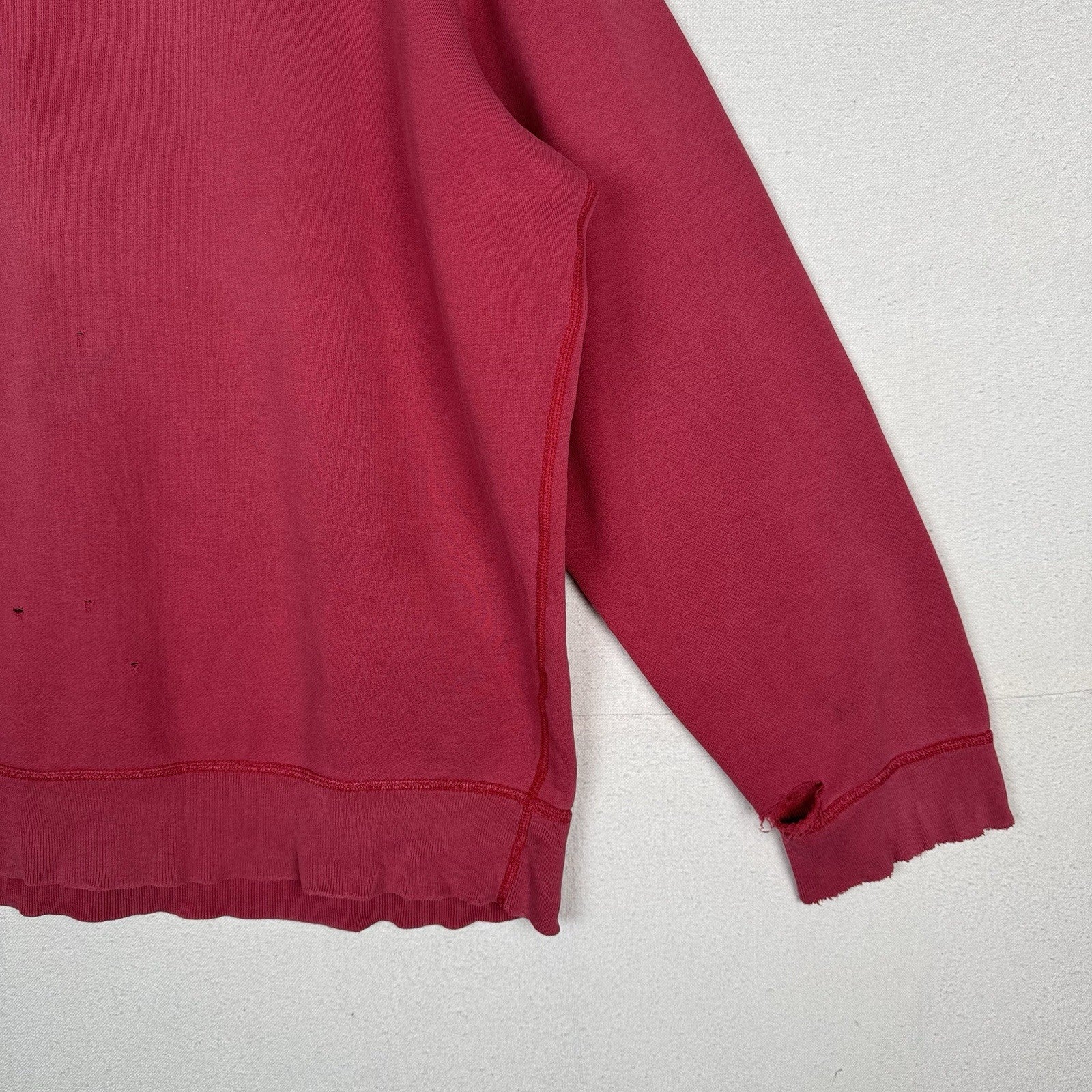 Vintage Polo Ralph Lauren Distressed Faded Pink Crewneck Sweatshirt Men’s XL