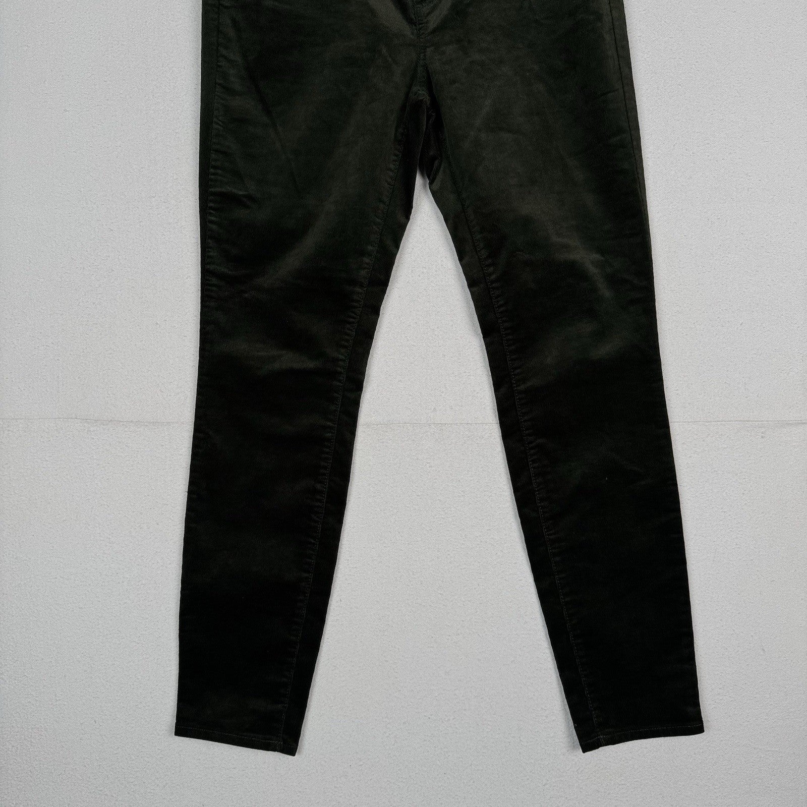 NWT Loft Jeans Women’s 10 Corduroy High Rise Skinny Green Button Fly Stretch