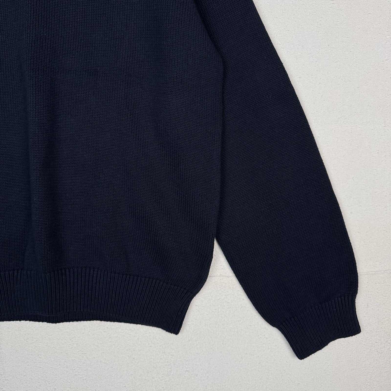 Vintage Tommy Hilfiger Men's Knit Cotton Navy Blue Crewneck Sweater XL