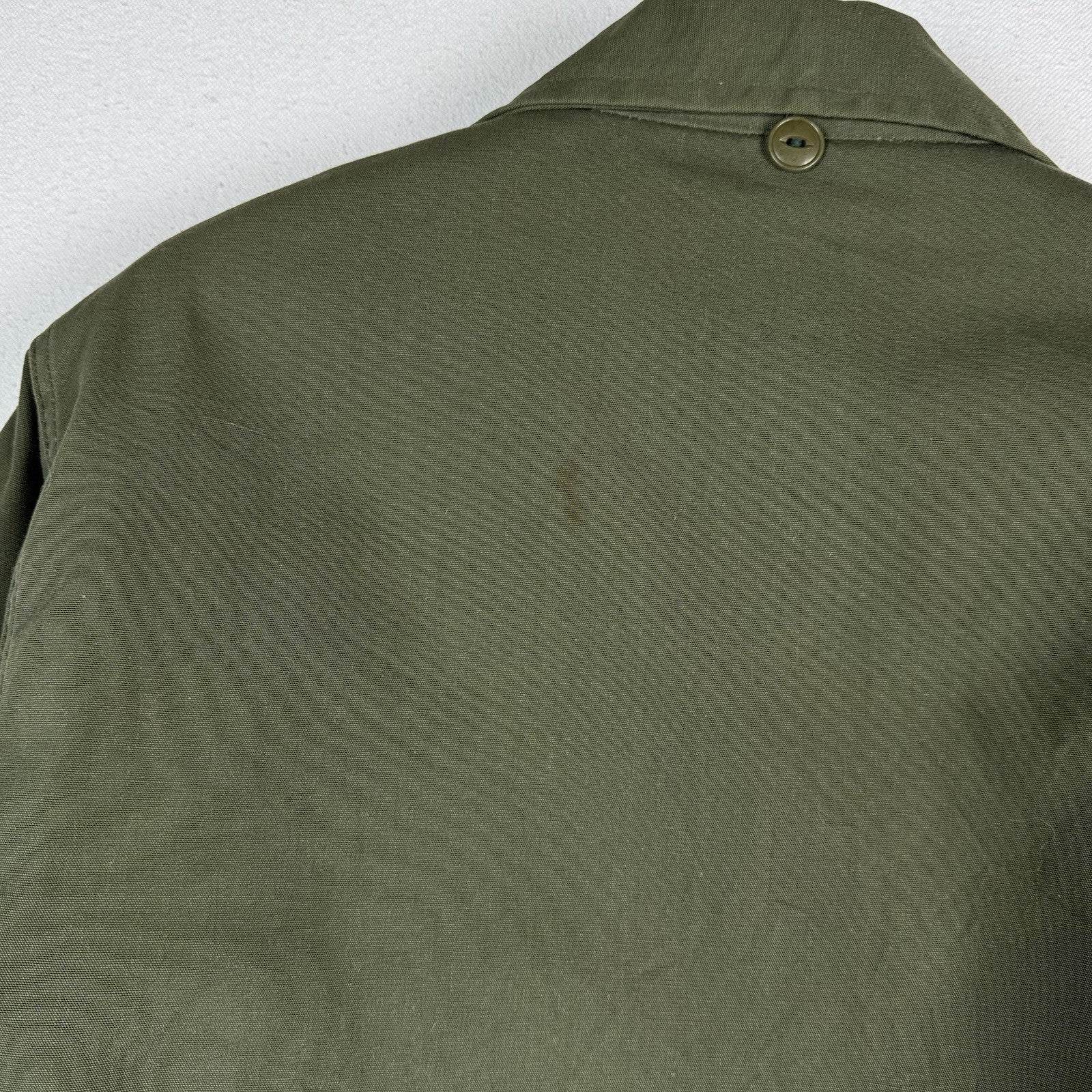 Vintage 60s 70s Sears Wearmaster Green Military Car Coat Parka Fits Chest 42”
