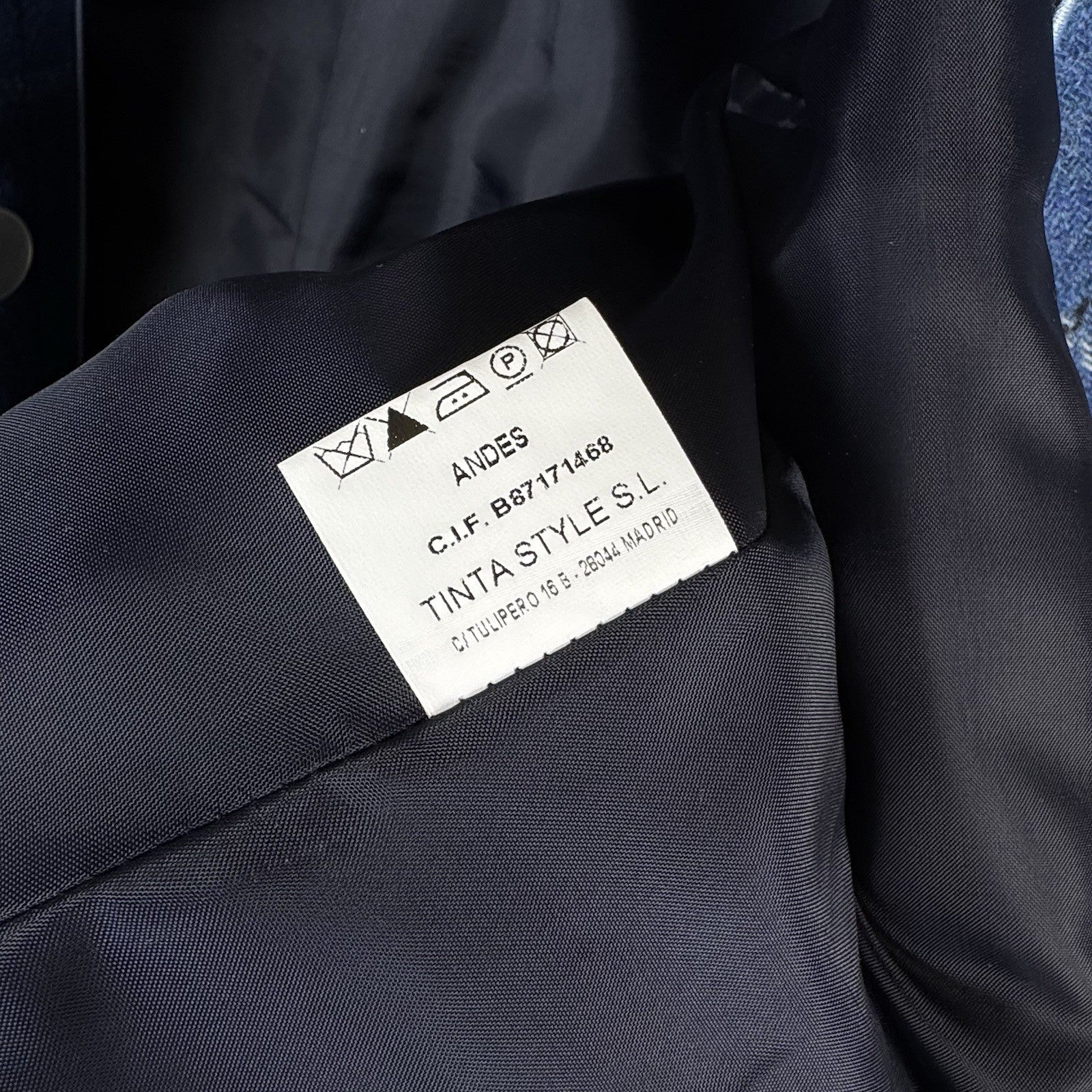 Tinta & Bariloche Andes Women’s L (42) Double Breasted Wool Blue Plaid Blazer