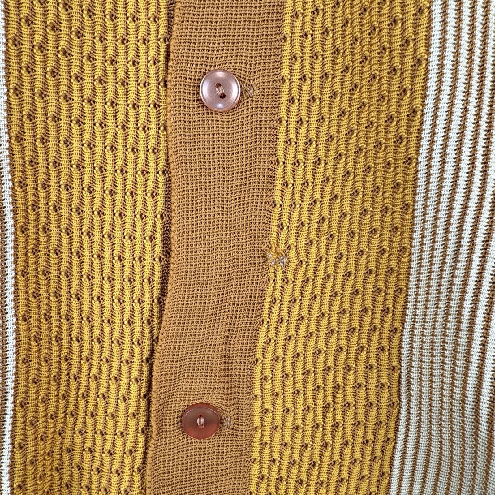 60’s Vintage Antonio Basso Clubman Knit Polo Shirt Dagger Collar Made USA Mens L