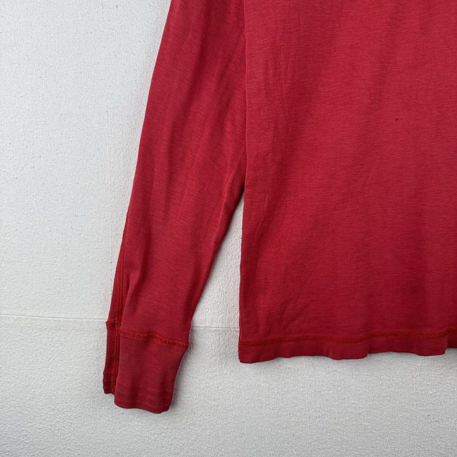 Vintage Polo Outfitters Ralph Lauren Red Cotton Henley Shirt Men’s M *Read