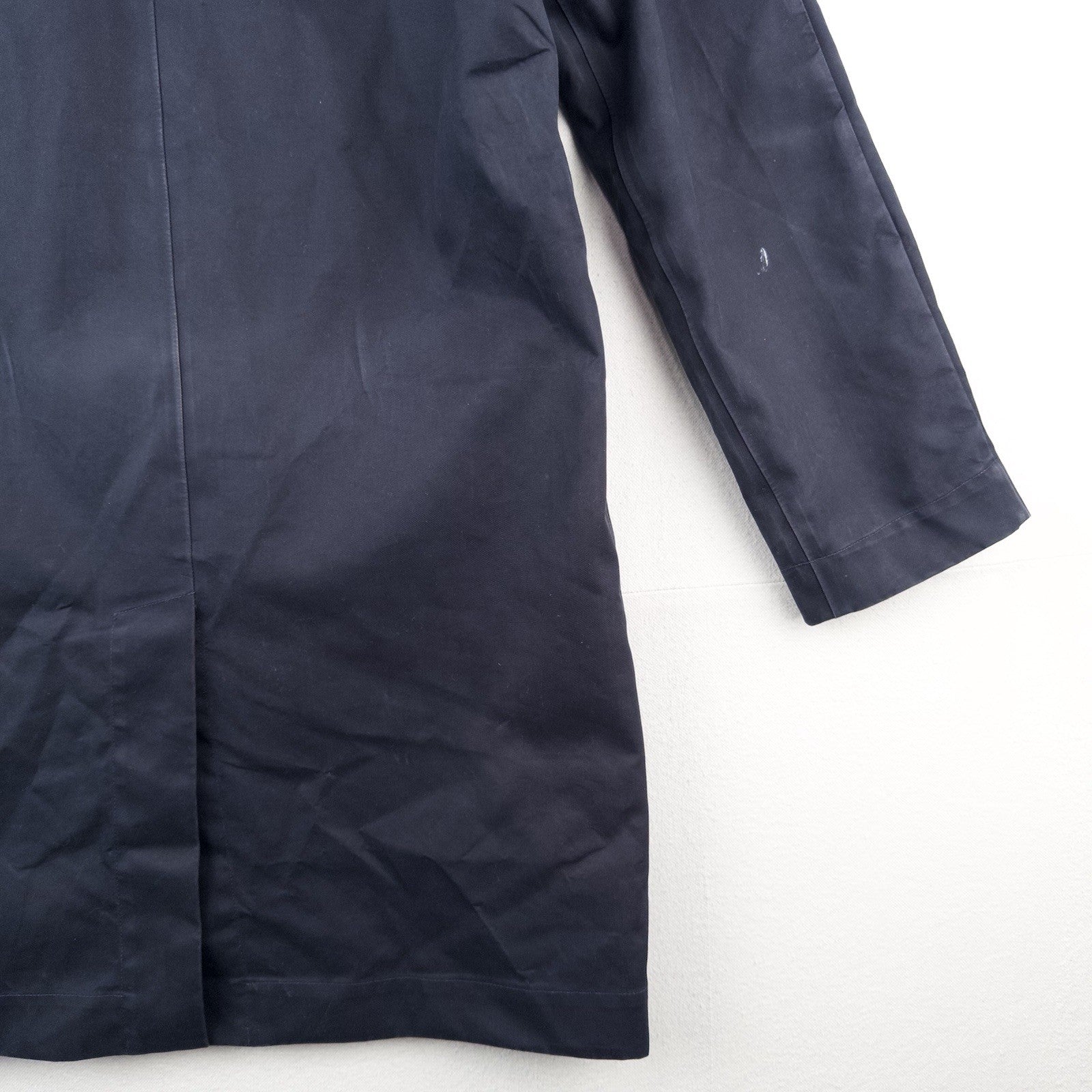 APC Navy Blue Hooded Trench Rain Coat Mac Parka Jacket Men’s Small S