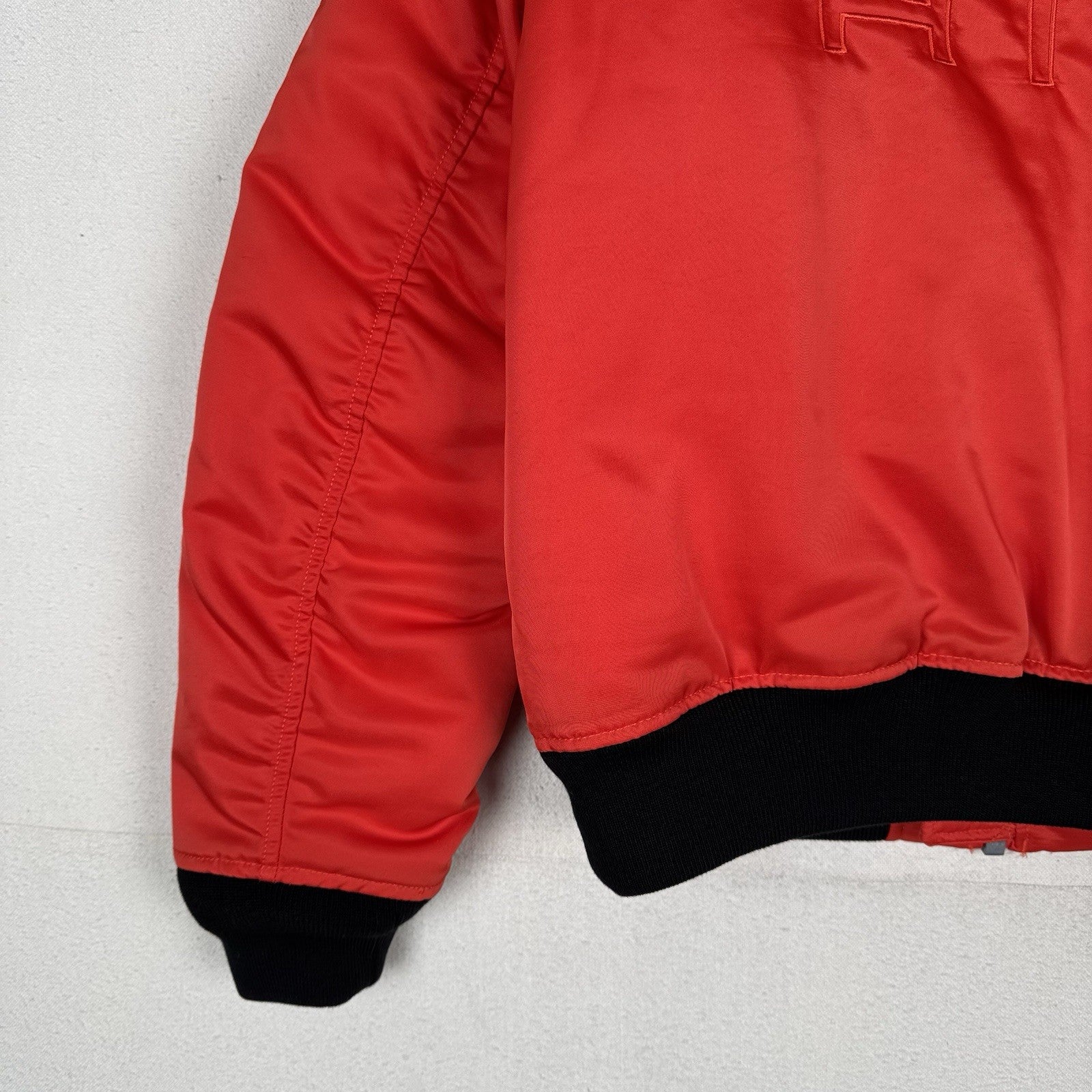 NWOT Nike Air Therma-Fit Satin Bomber Jacket Picante Red Men's Small DV9891-633