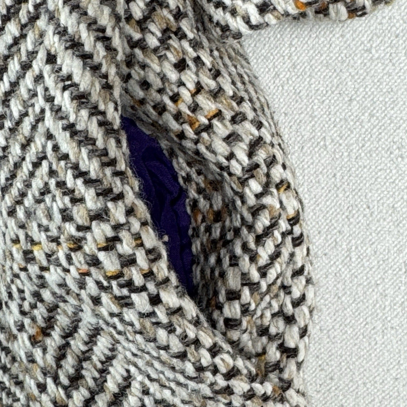 JCrew Short Sleeve Lined Jacket Women’s 0 Herringbone Wool Scotland Harris Tweed