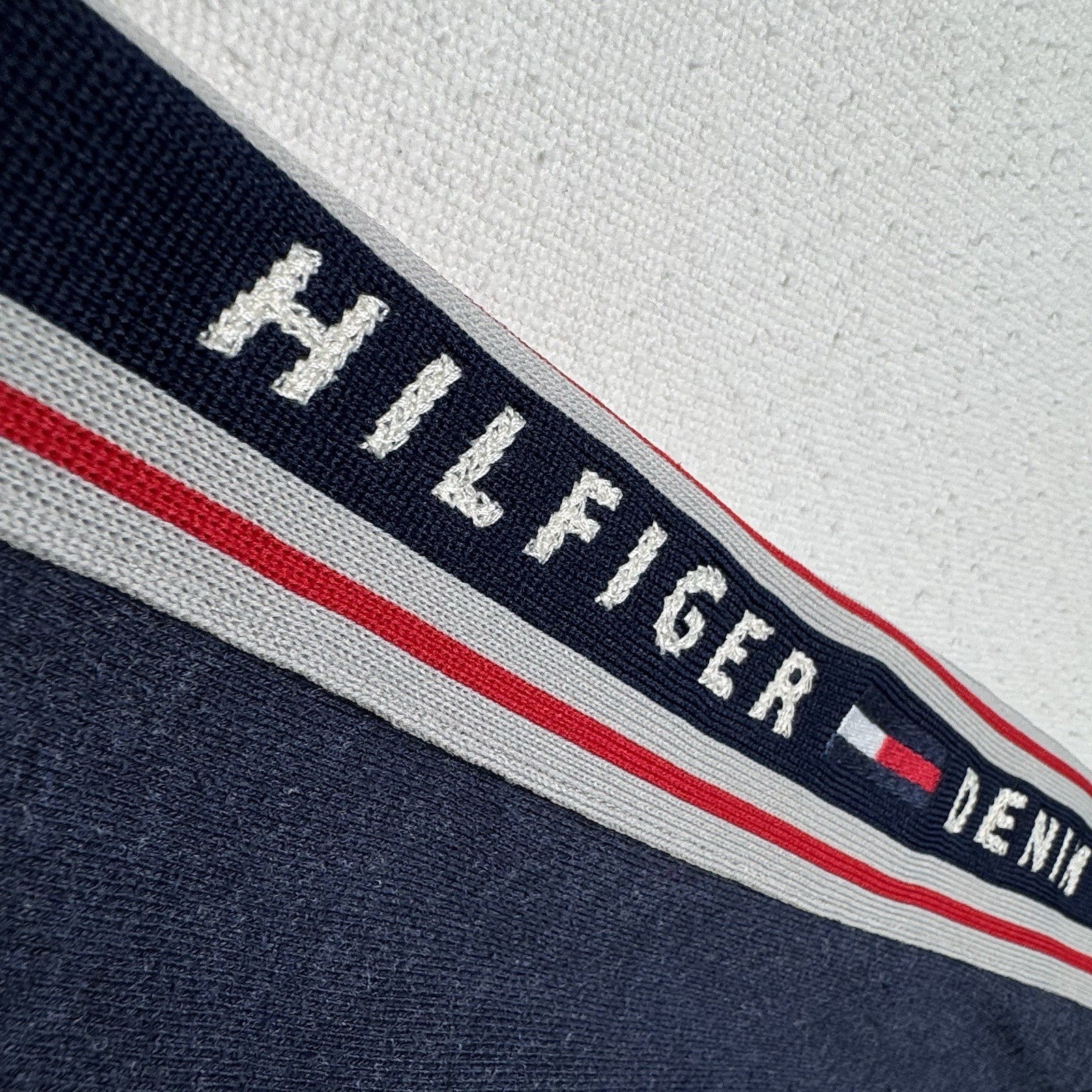 Vtg Tommy Hilfiger Denim Blue Chainstitch Crew Sweatshirt Size 2XL XXL 90s Y2K