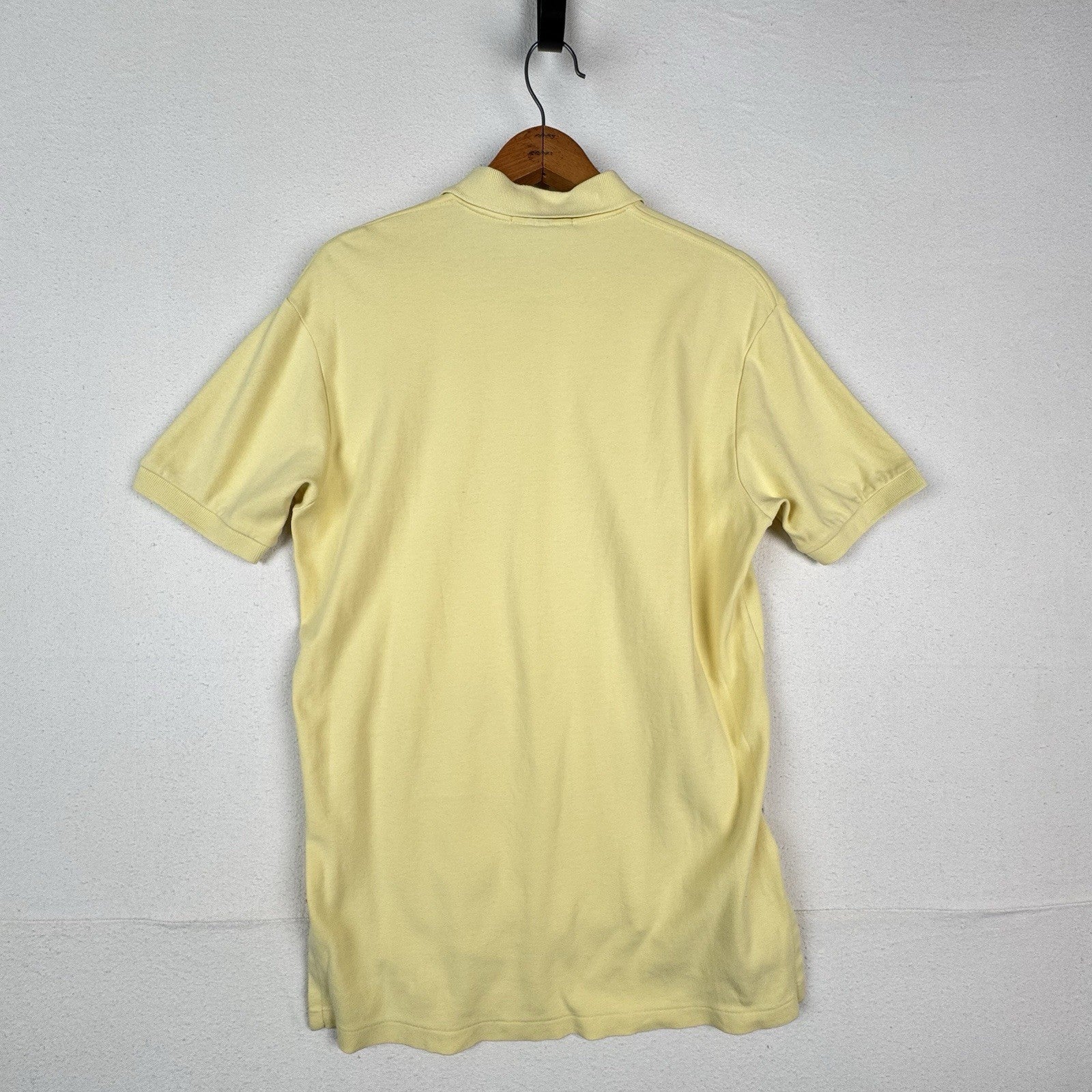Vintage Polo Ralph Lauren Short Sleeve Navy Pony Soft Yellow Mens Small
