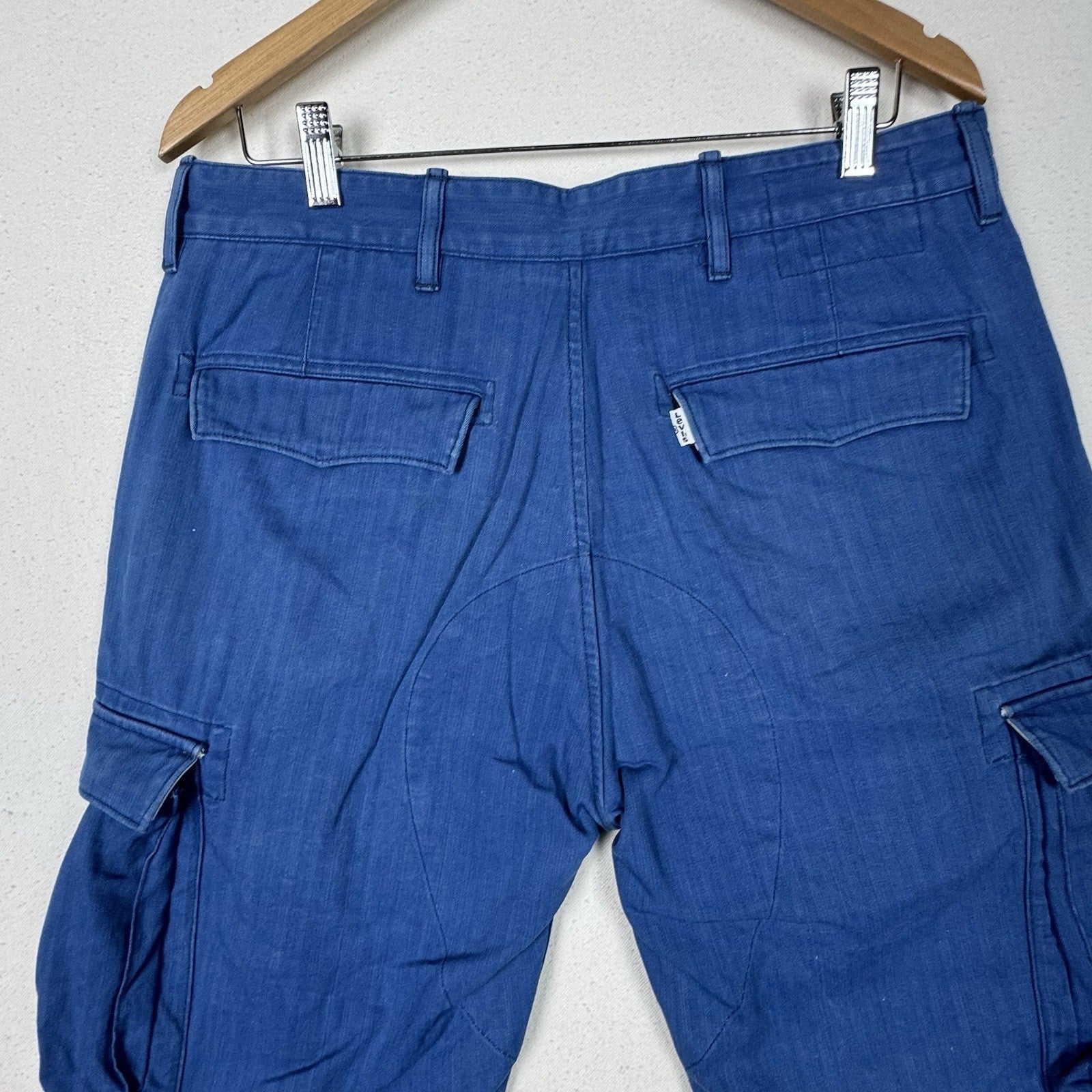 Levis Cargo Pants 32X32 Bennington Blue Cotton Twill Military Sample WPL423