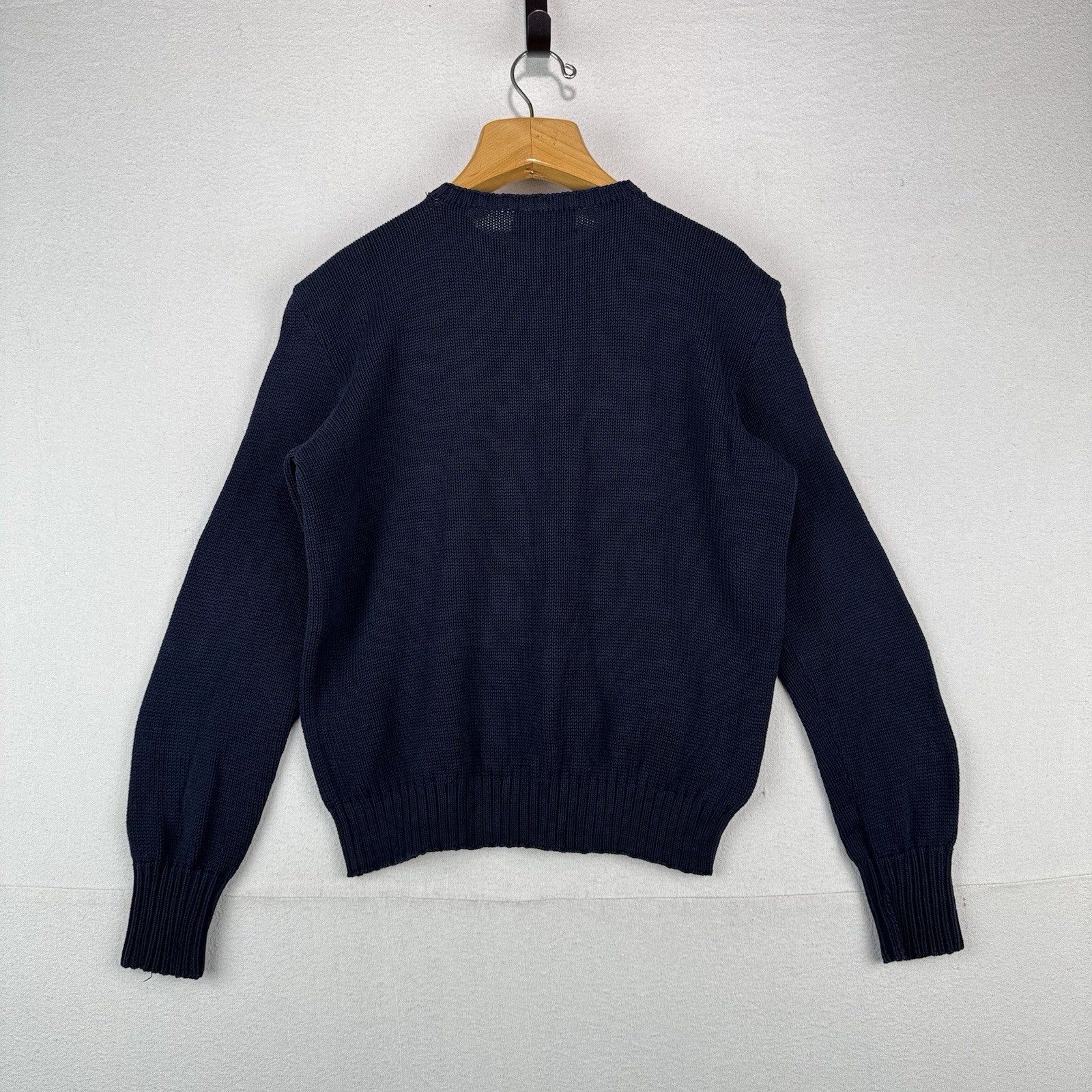 90’s Vintage Polo Sport Ralph Lauren Men’s Large Crewneck Sweater Navy Blue
