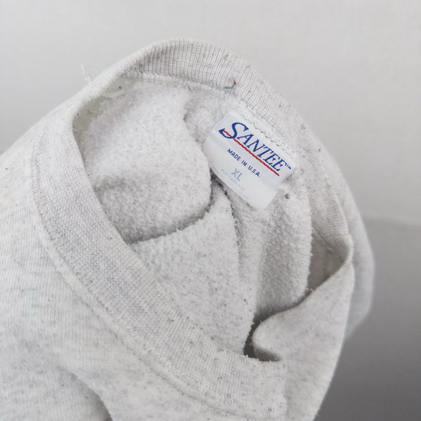 80’s Vtg USMC Military Santee Gray Print Sweatshirt Men’s XL Boxy Made in USA