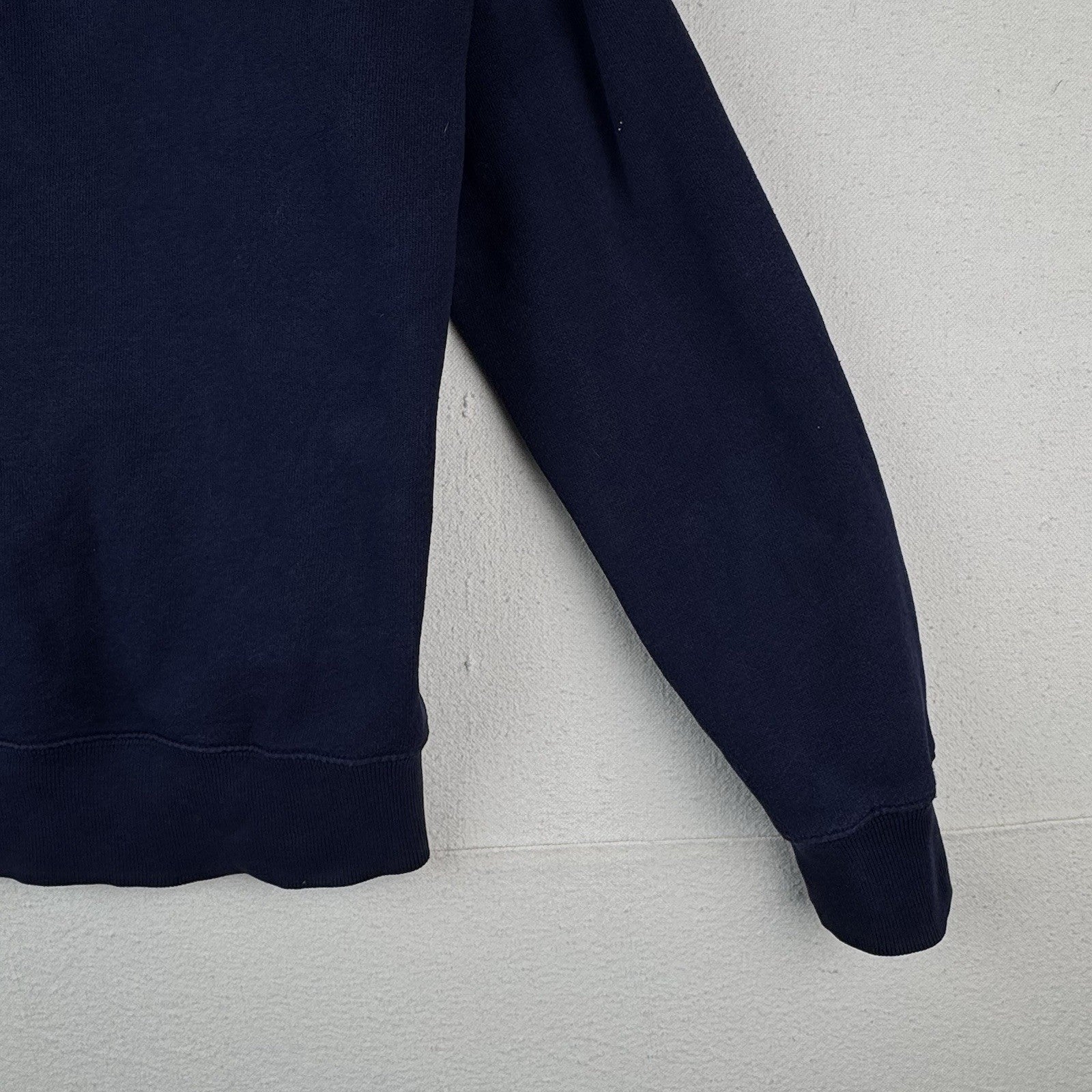 Vintage Polo Ralph Lauren Men’s Small Hoodie 1/4 Zip English Logo Blue *Read