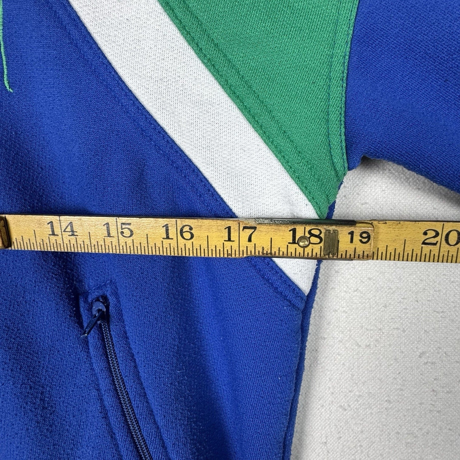 VTG Pony Track Jacket Men Small Retro Stripe Colorblock  Sweatshirt Full Zip Y2K