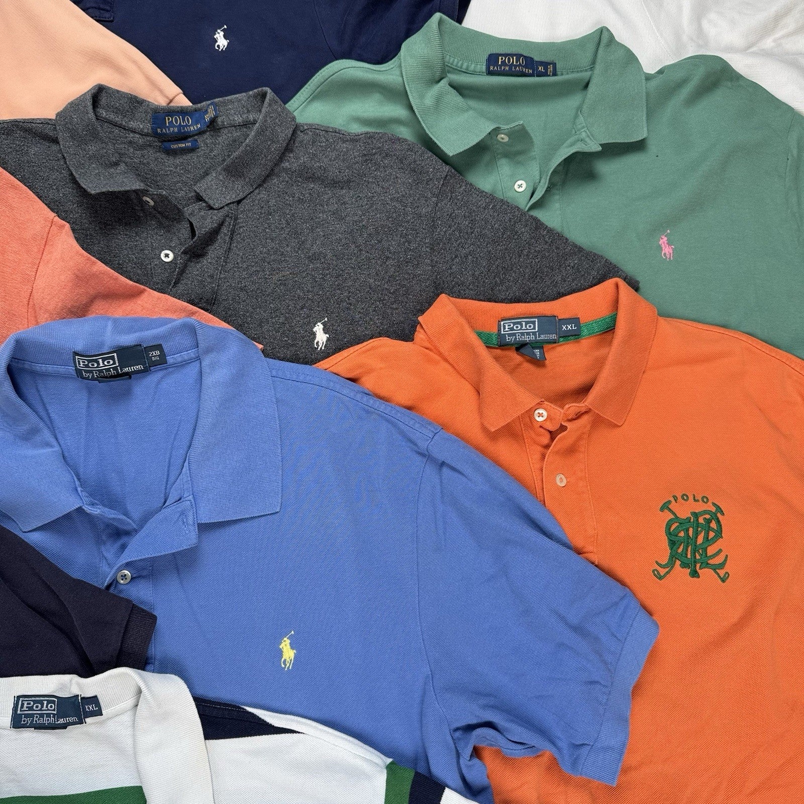 Lot of 10 Polo Ralph Lauren Short Sleeve Shirts Wholesale Box XL/2XL/2XB