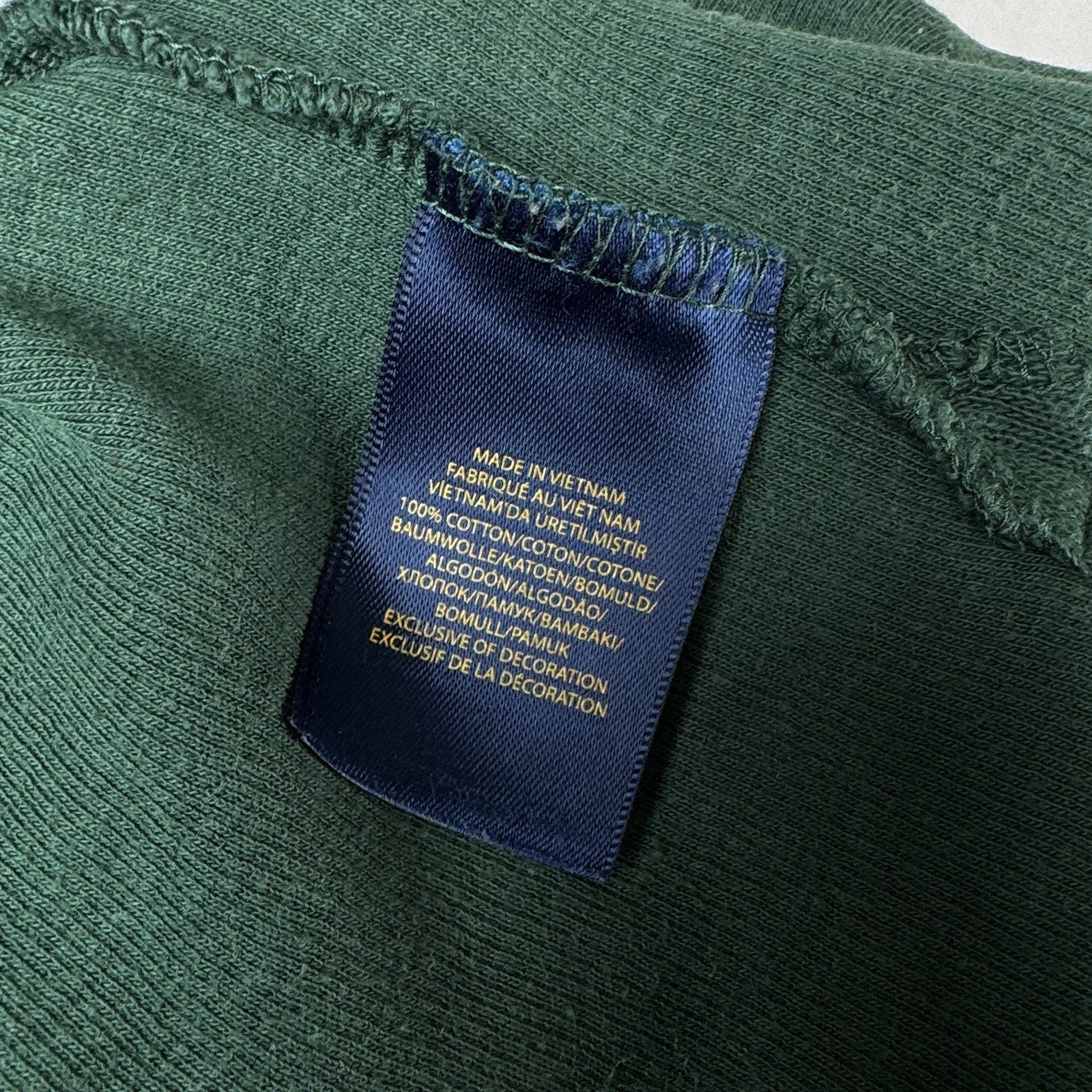 Polo Ralph Lauren Boys Quarter Zip Sweater Pullover Holiday Green Medium 10-12