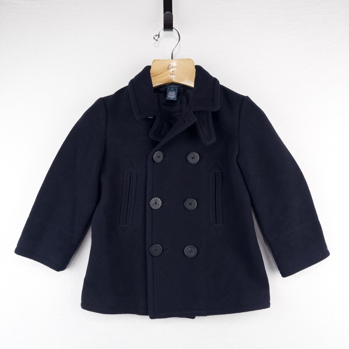 Polo Ralph Lauren Boy's 6 Wool-Blend Peacoat Navy Blue