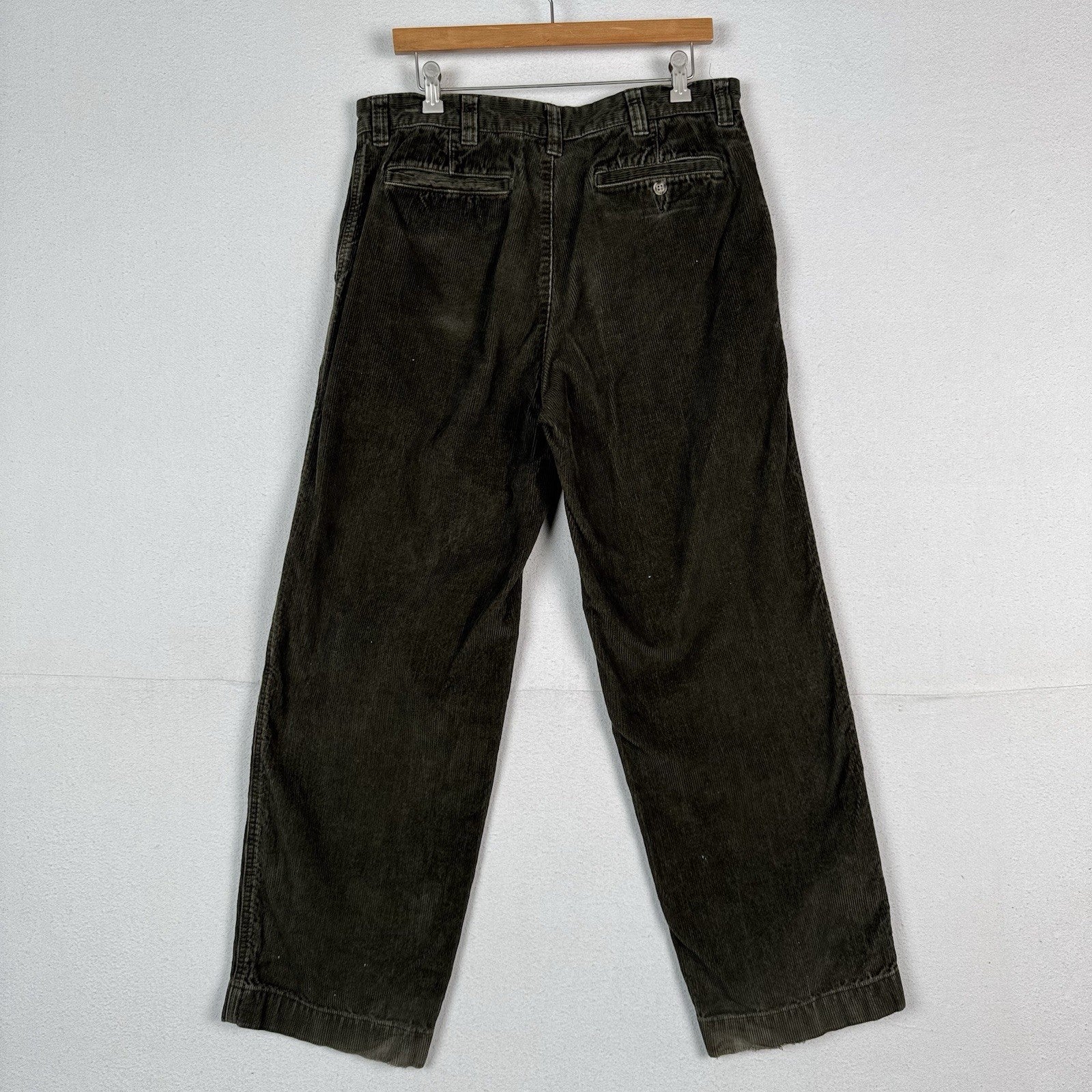 Vtg. LL Bean Men's Double L Classic Fit Corduroy Brown Pants 36x32 (Fits 34x29)