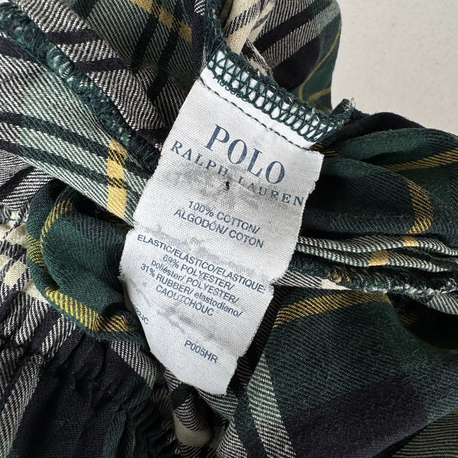 Polo Ralph Lauren Men’s Stewart Tartan Plaid Pajama Pants XL Blue Green White