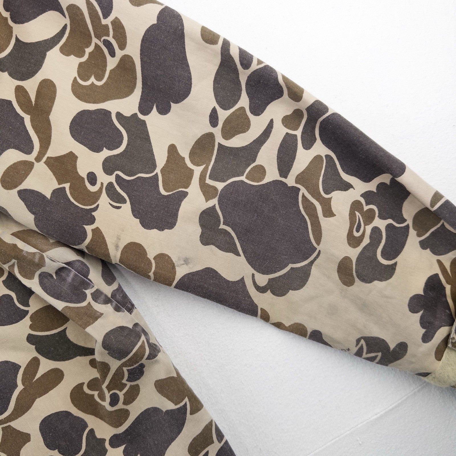 80’s Vtg 10X Goretex Duck Camo Jacket Mens Large Full Zip Hunting With Hood USA