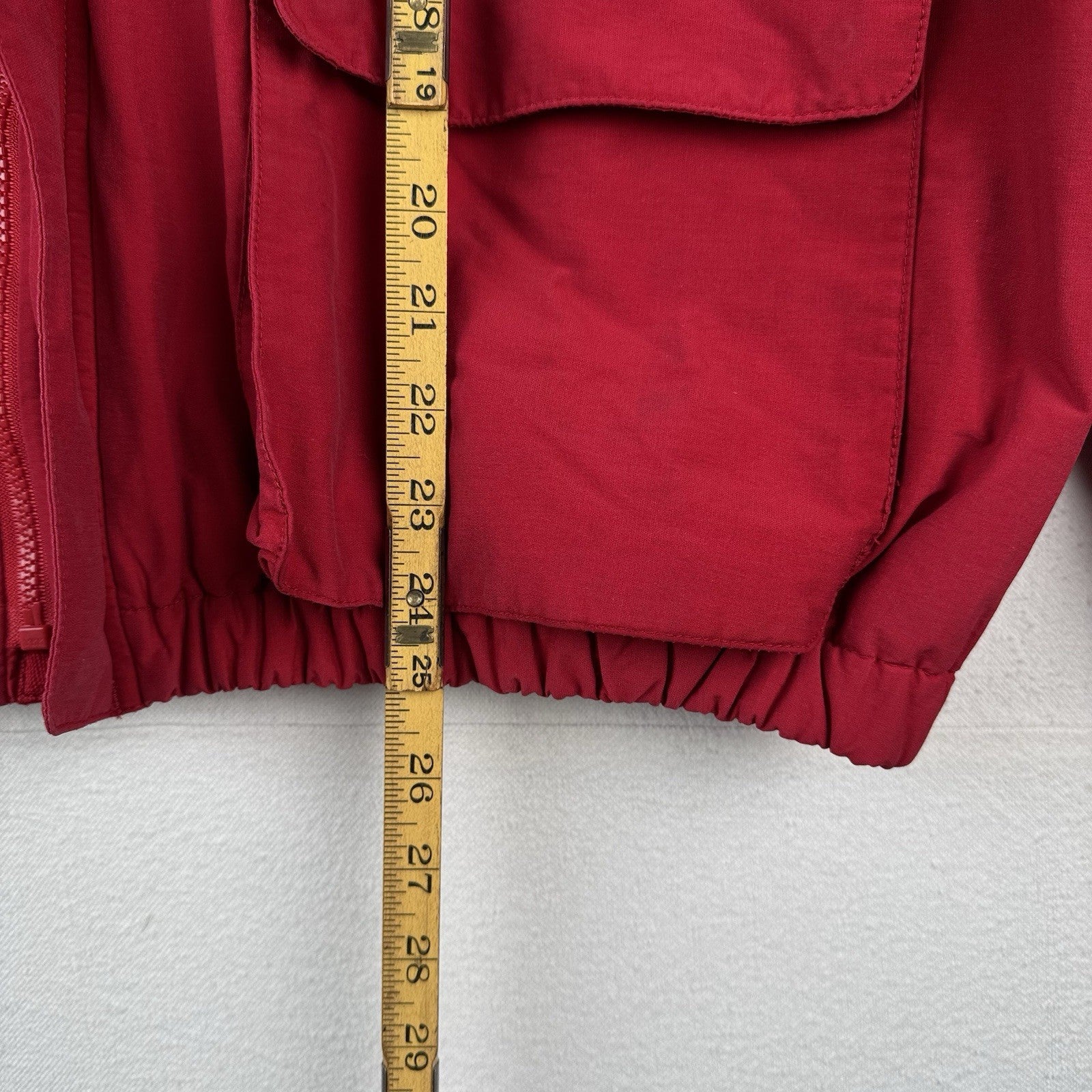 90’s Vtg Polo Ralph Lauren Jacket Men’s L Red A-2 Bomber Fleece Stowaway Hood