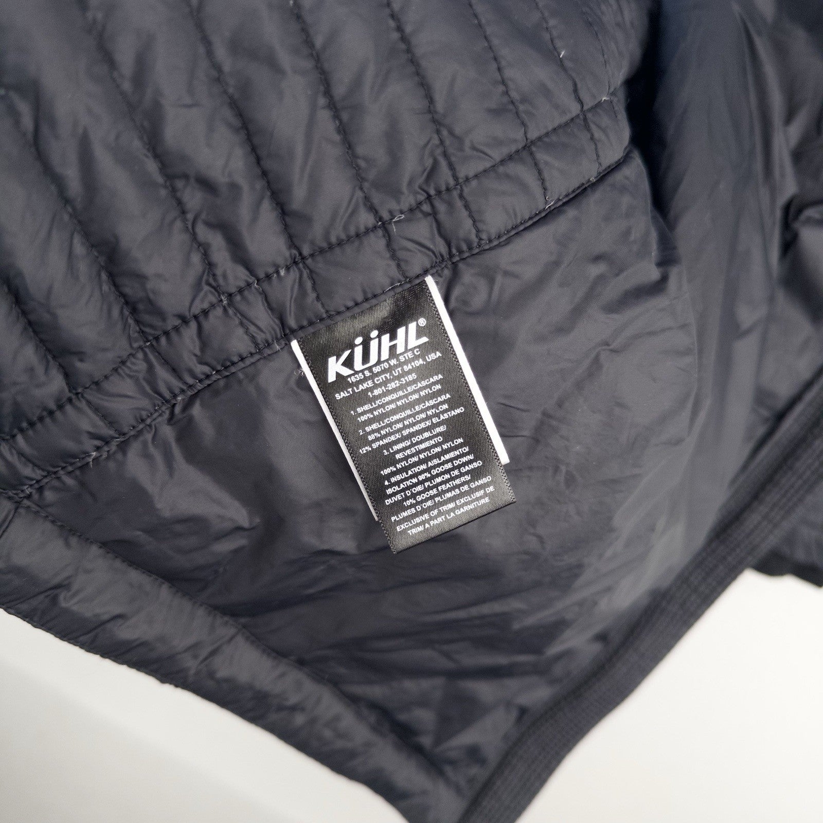 Kuhl Spyfire Parka Jacket Black Long Hooded Down Puffer Coat Women’s  Small