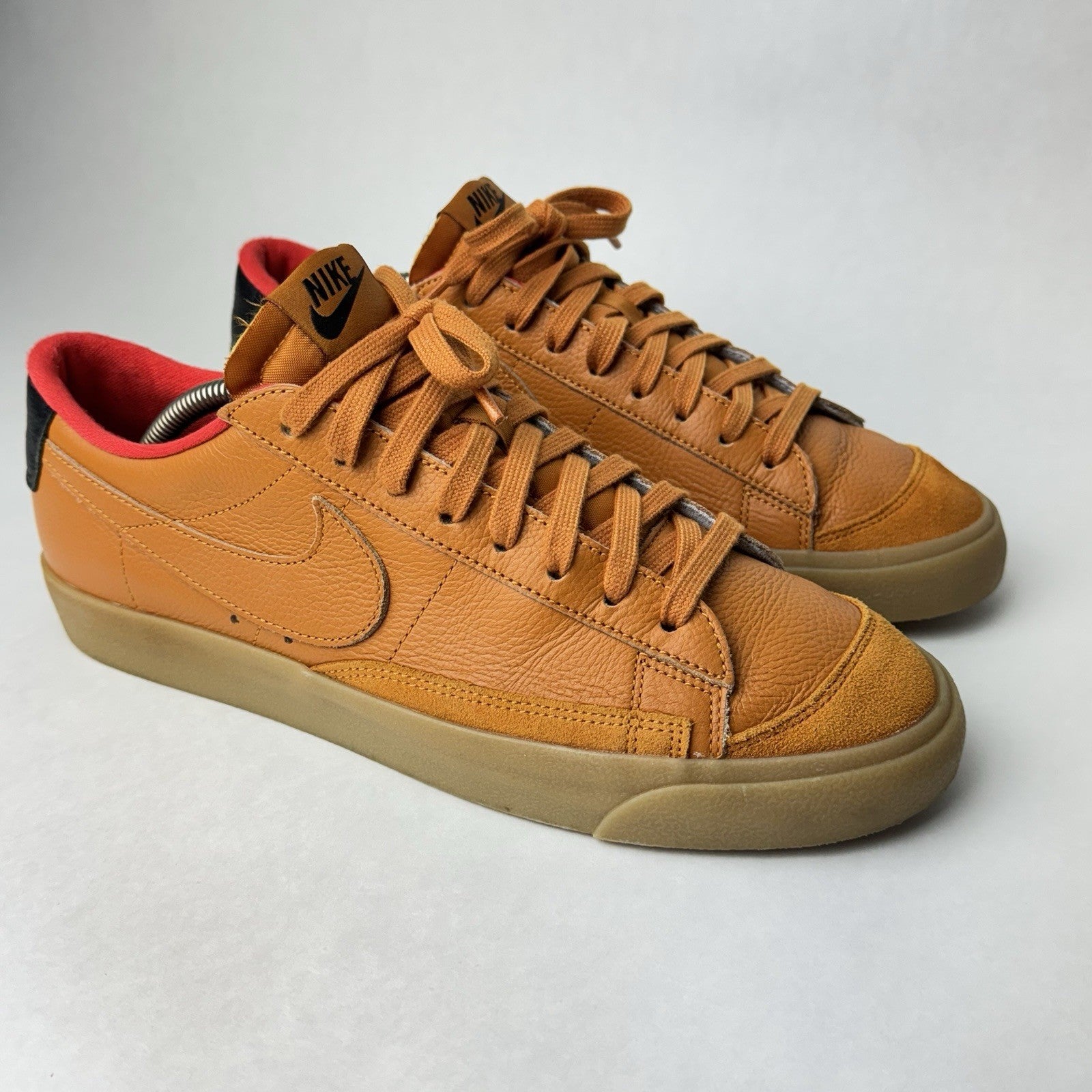 Nike Men’s Blazer Low 77 Vintage Team Orange Suede Leather Gum Sole US 10.5