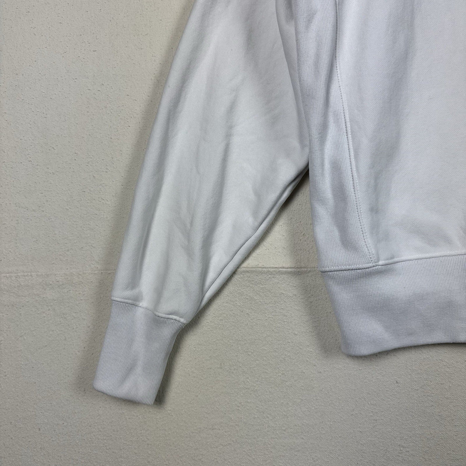 Vintage Champion USA Reverse Weave White RWSS Hoodie Sweatshirt Adult Size L