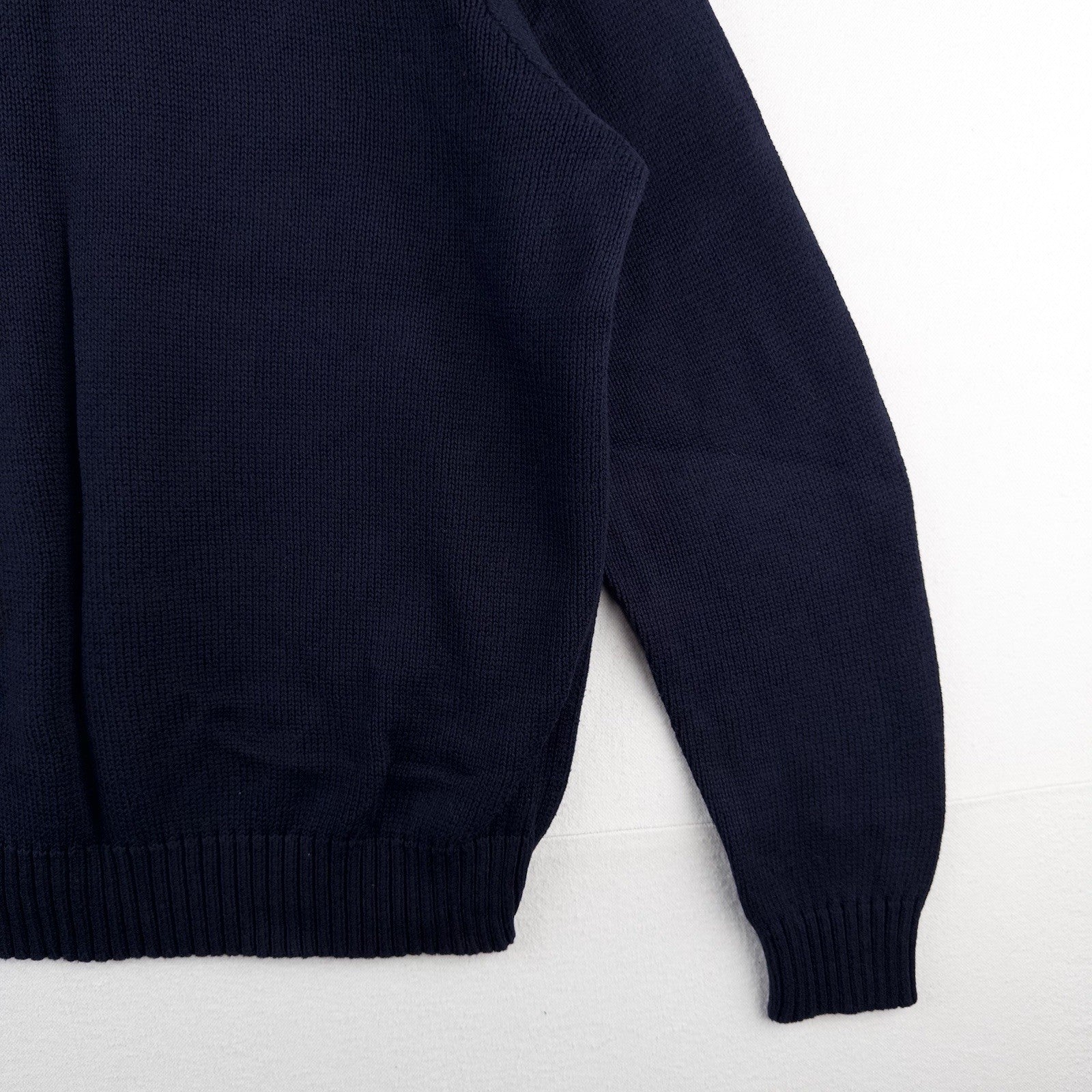 90's Vintage Polo Ralph Lauren Sweater Men's XL Navy Blue Crewneck Pima Cotton