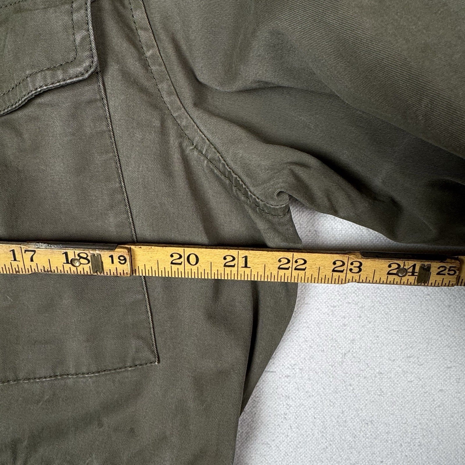 Banana Republic Military Jacket Womens XL 4-Pockets Green Cinch Waist *Read