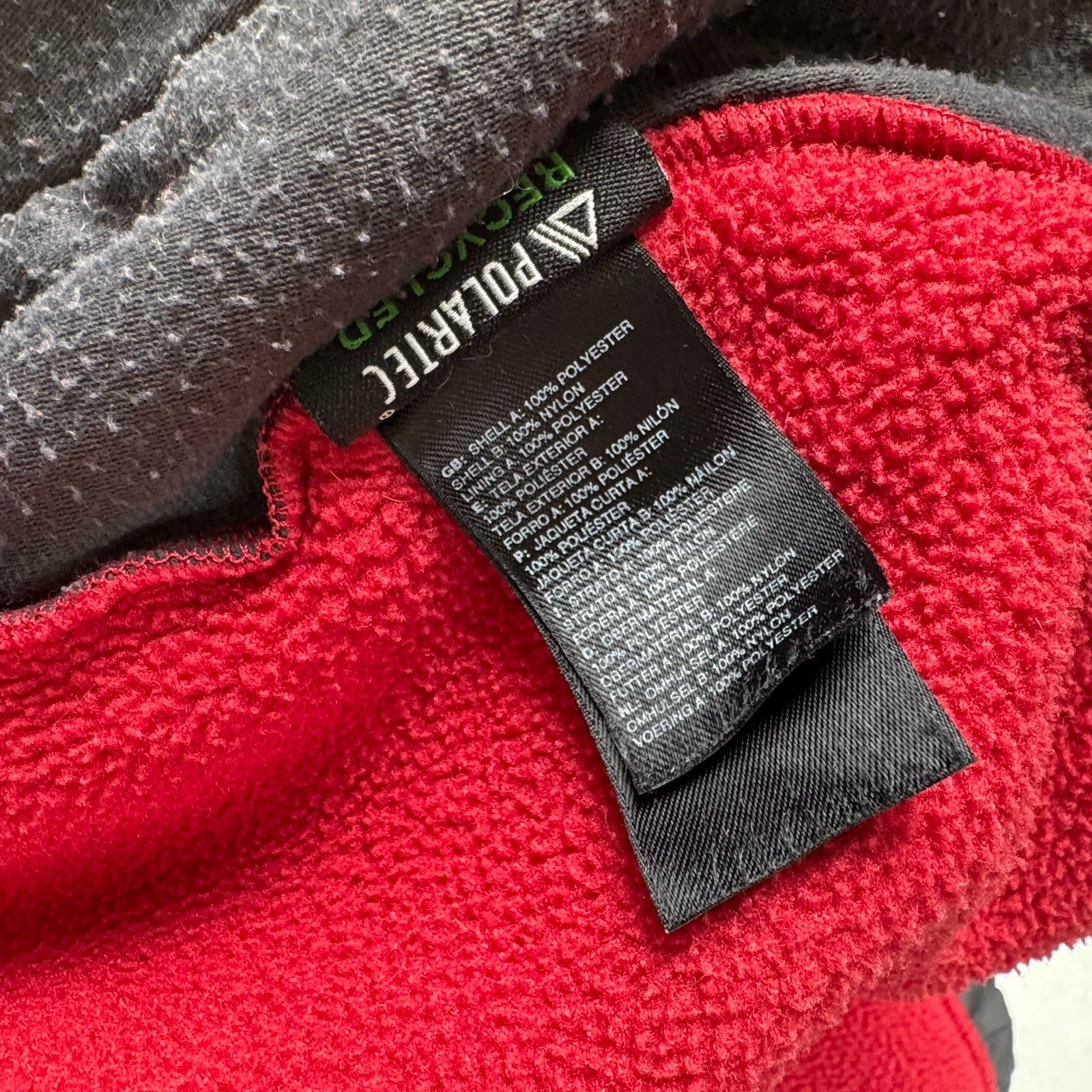 The North Face Fleece Denali Full Zip Youth Jacket Red/Grey Size Youth XL XLarge