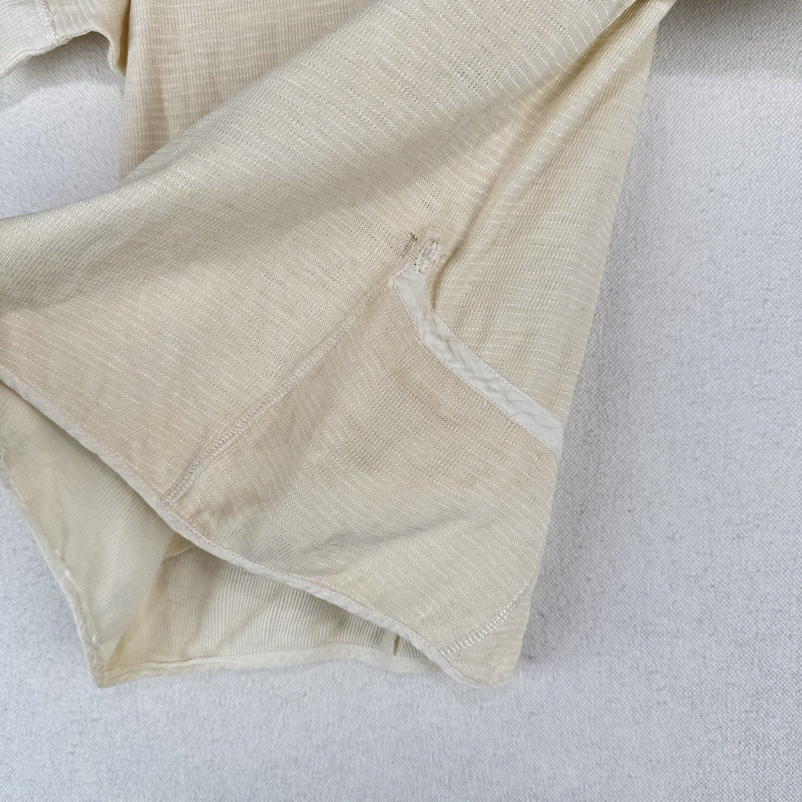 40’s Vtg Pilgrim Downy-Baks 3T-4T Button Up Short Sleeve Cream Undershirt *Read