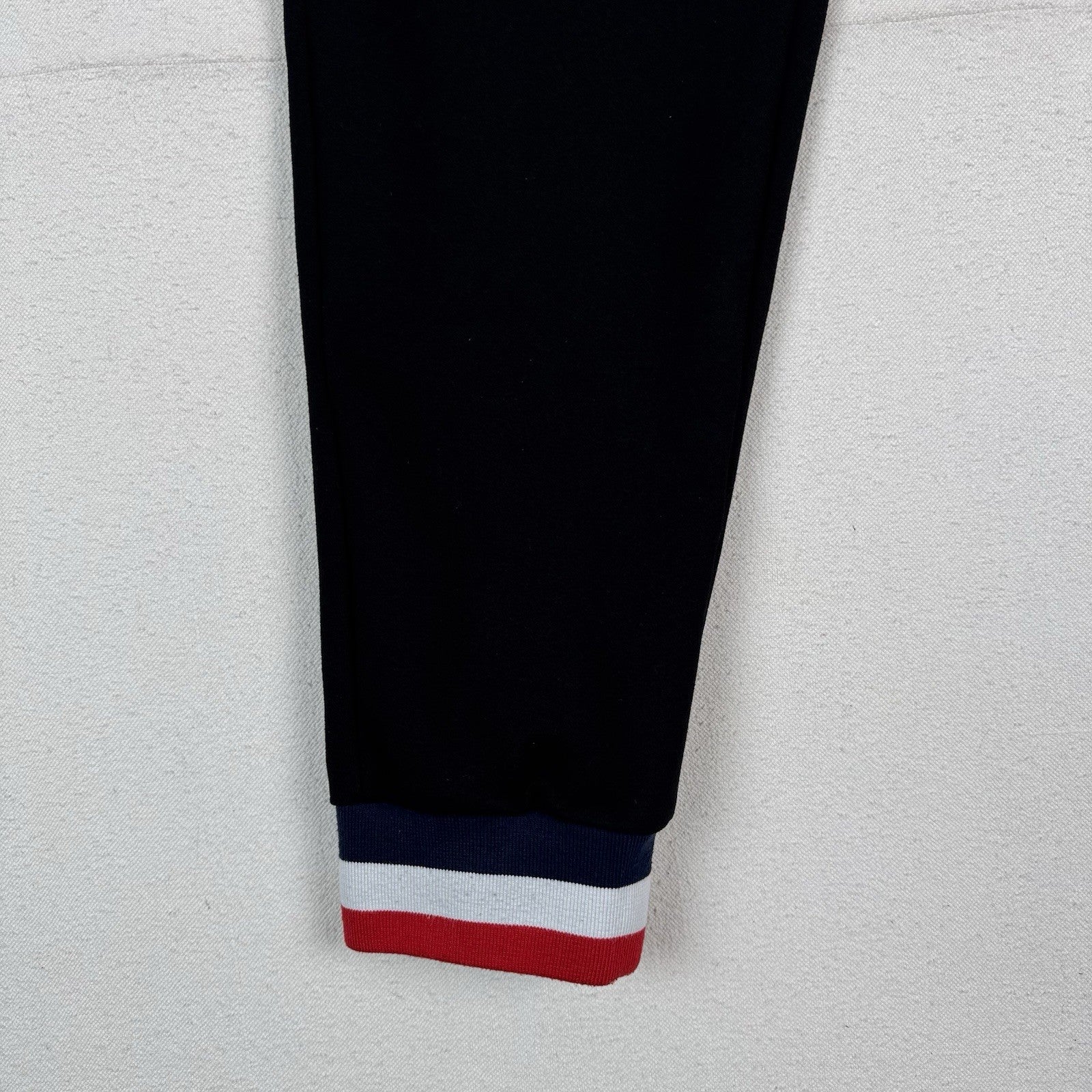 Moncler Logo Jogger Pants Black Tricolor Stripes  XS/S - 26” Inseam/32” Waist*