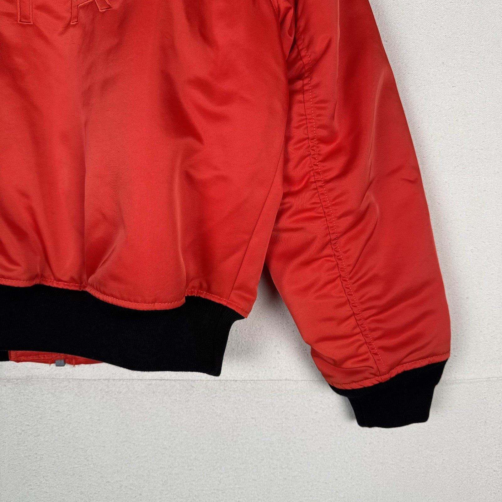 NWOT Nike Air Therma-Fit Satin Bomber Jacket Picante Red Men's Small DV9891-633