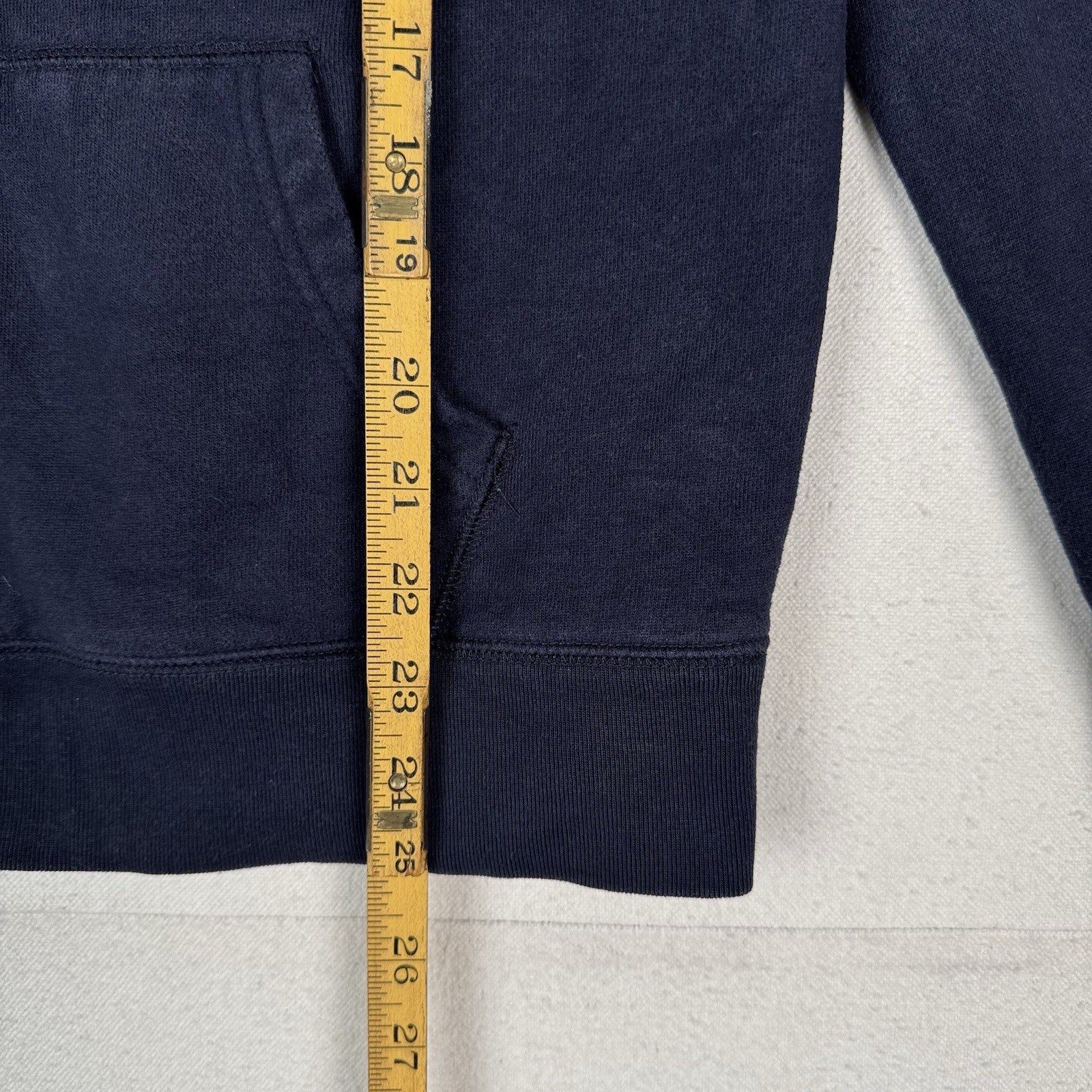 Polo Jeans Ralph Lauren Embroidered RL67 Zip Hoodie Women's Large Youth XL Blue