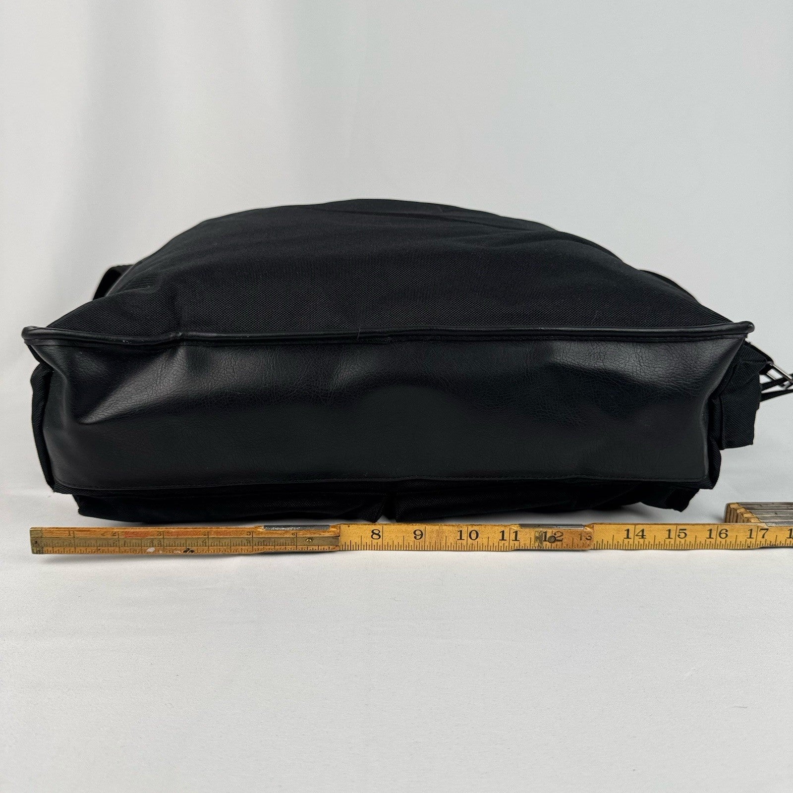 Ralph Lauren Large Canvas Satchel Commuter Travel Black Computer Bag 16”