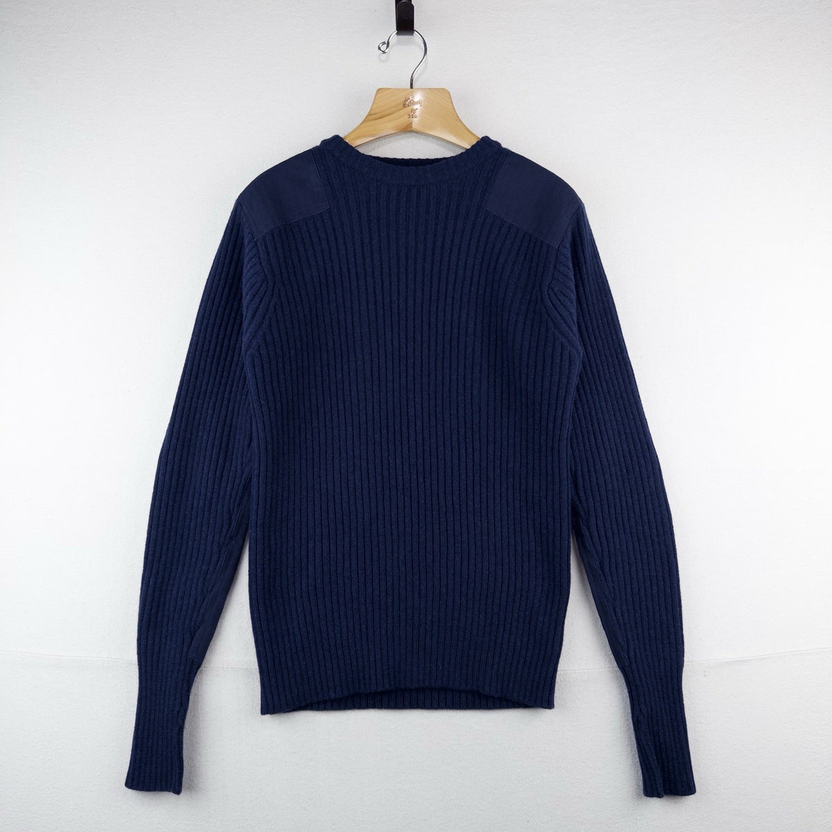 L.L. Bean Commando Merino Lambs Wool Crew Neck Sweater Navy Blue Men’s XL