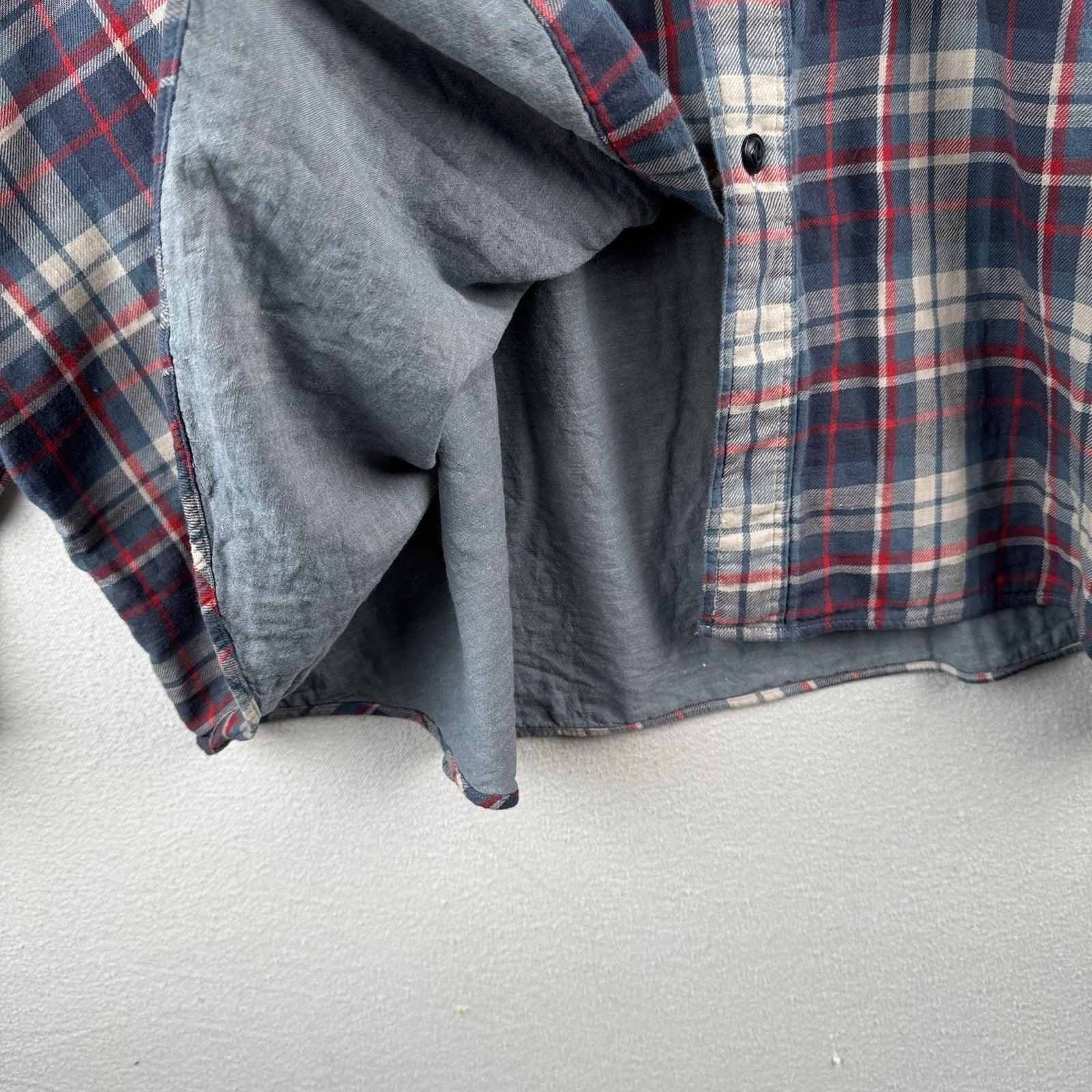 Polo Ralph Lauren Shadow Plaid Flannel Chambray Lined Button Up Classic Fit 4XB