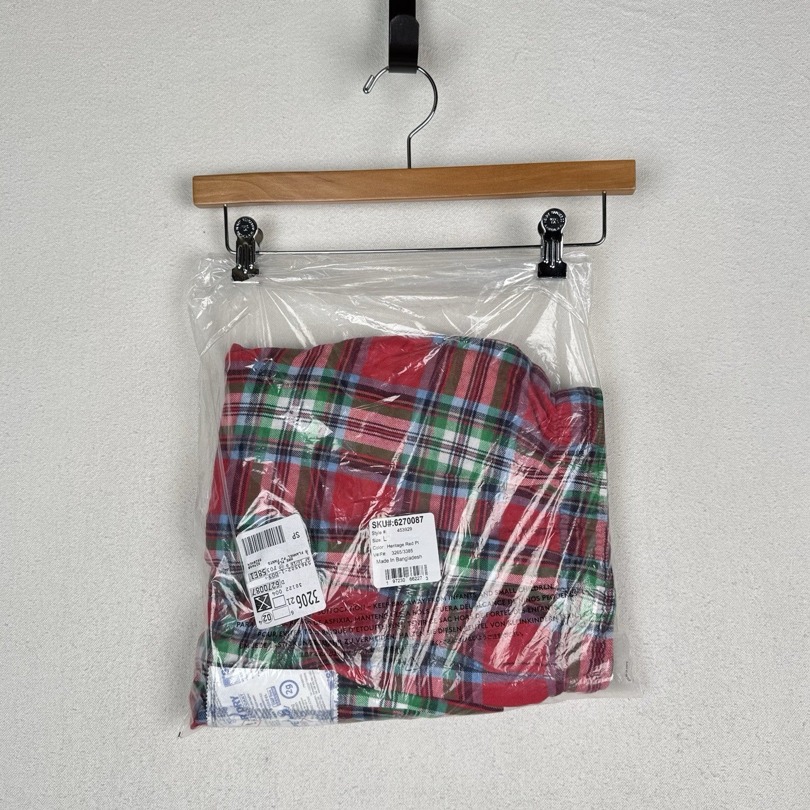Lands End Men’s L 36-38 Colorful Flannel Plaid Lounge Pants NWOT