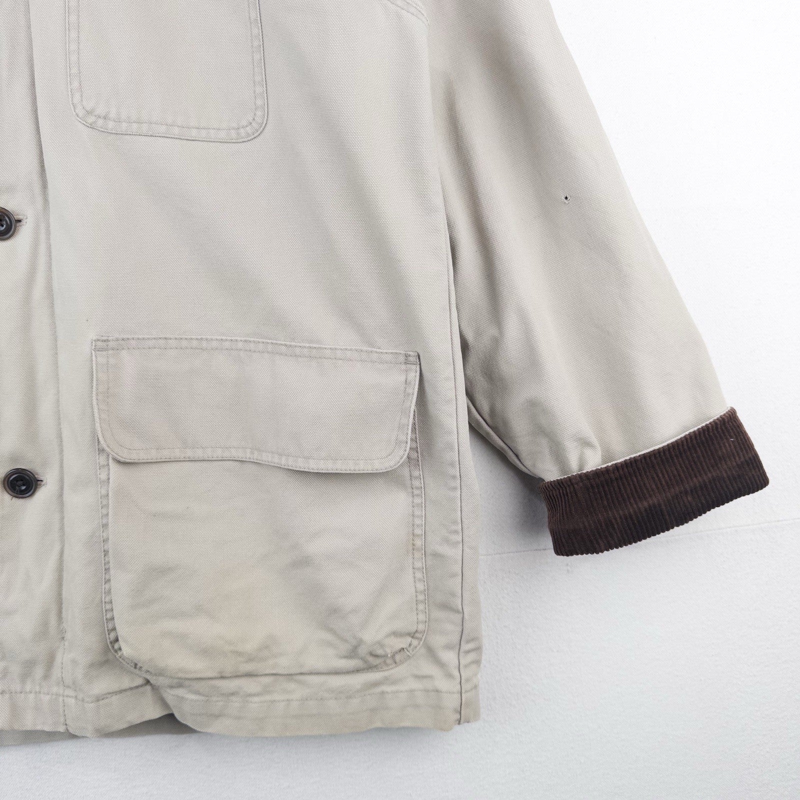 90’s Vtg J Crew Men’s M (46) Heavy Canvas Chore Field Coat Jacket Sherpa Lining