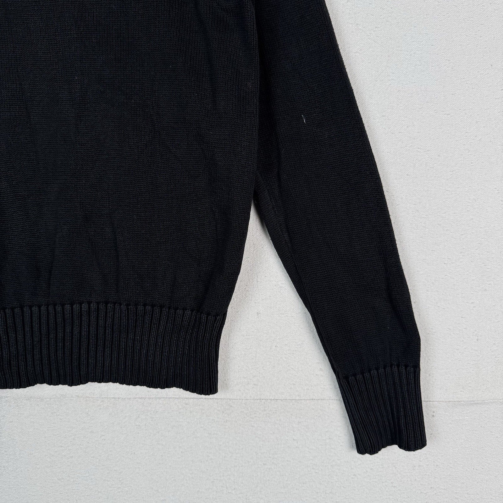 American Eagle Outfitters Men’s 1/4 Zip And Button Sweater Black XS