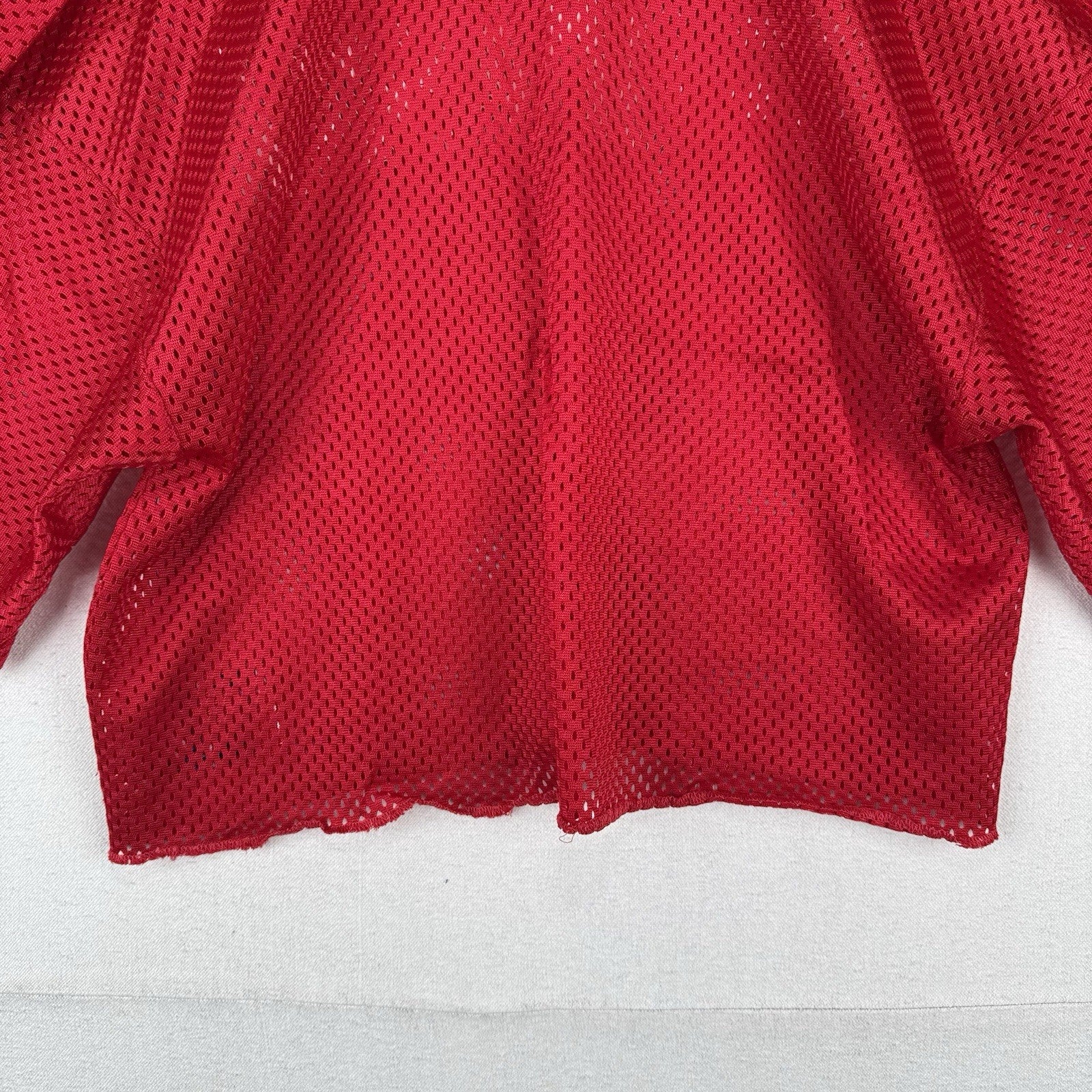 90’s Vintage Champion Nebraska Men’s L Football Practice Jersey Cropped Fishnet