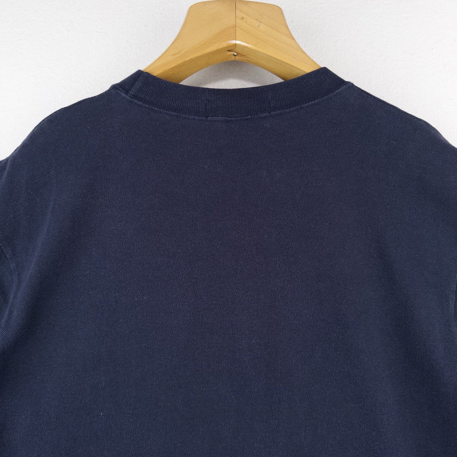 90's Vtg Polo Ralph Lauren Men's M Navy Blue Crew Neck T-Shirt Pique Cotton