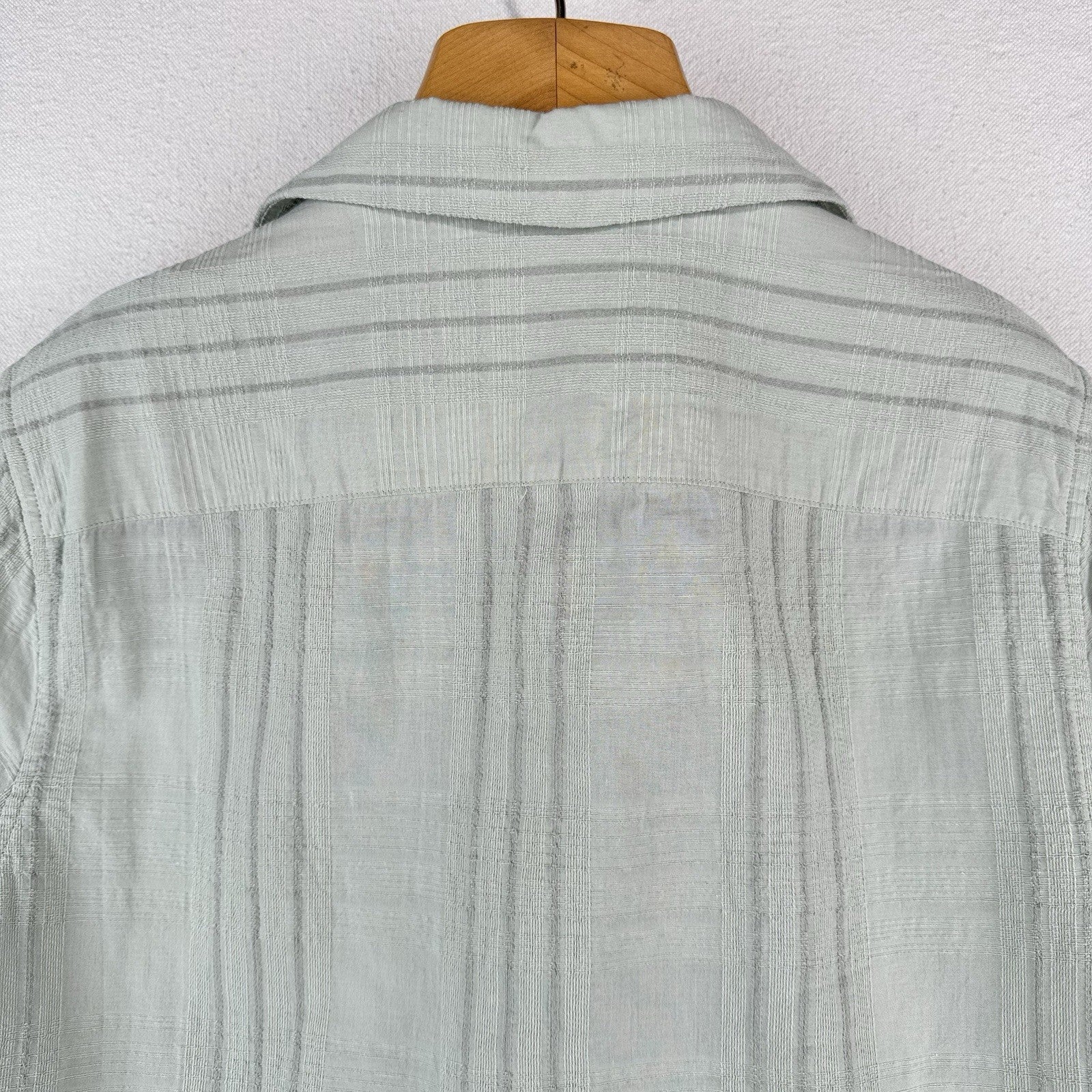 Abercrombie & Fitch Shirt Men XS Sage Green Linen Blend Camp Collar Resort Shirt