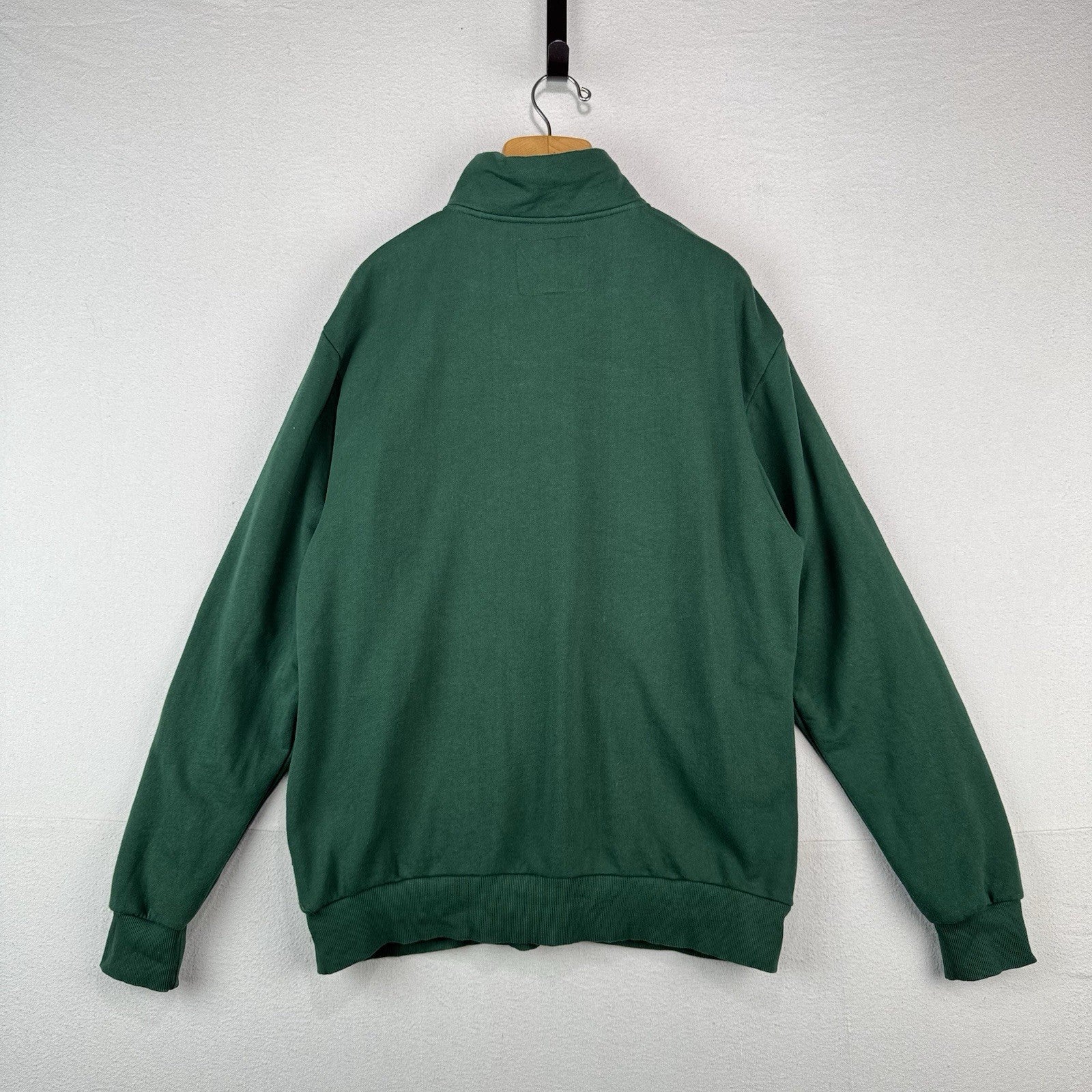 Coca-Cola 1/4 Zip Men's XL Green Red Embroidered Fleece Sweatshirt *Read